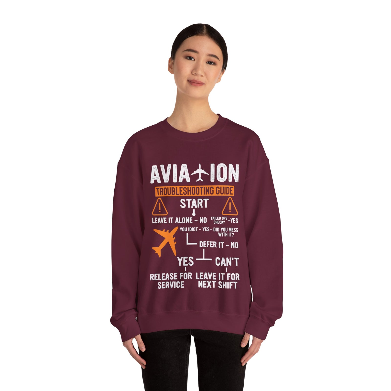 Aviation Troubleshooting Guide - Crewneck Sweatshirt