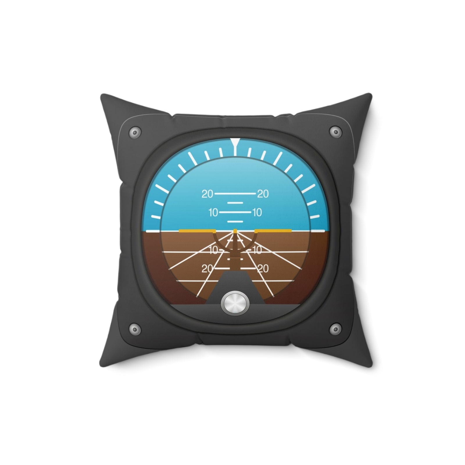 Attitude Indicator - Spun Polyester Square Pillow