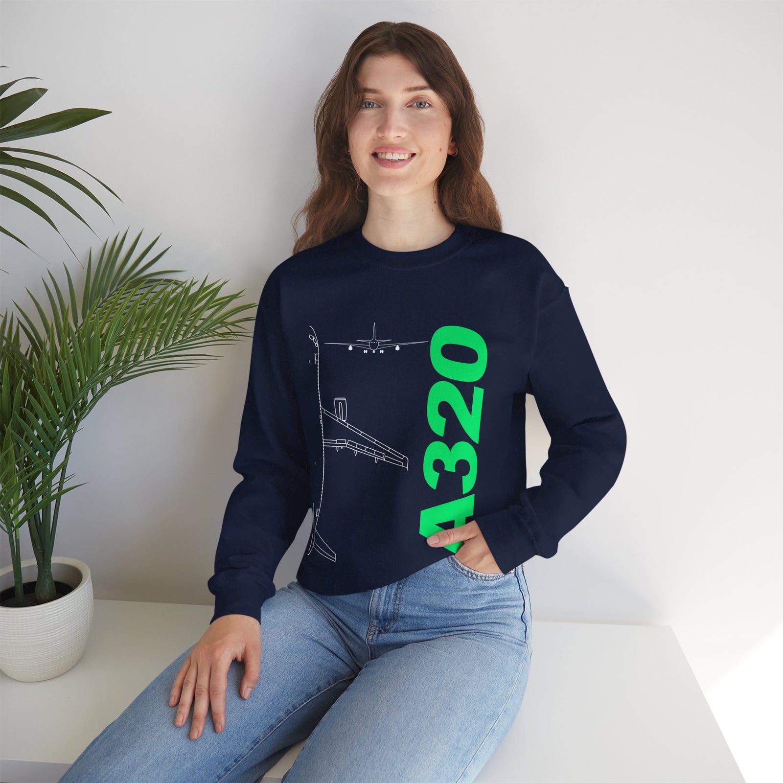 Airbus A320 Crewneck Sweatshirt - Travel Inspiring Cozy Apparel