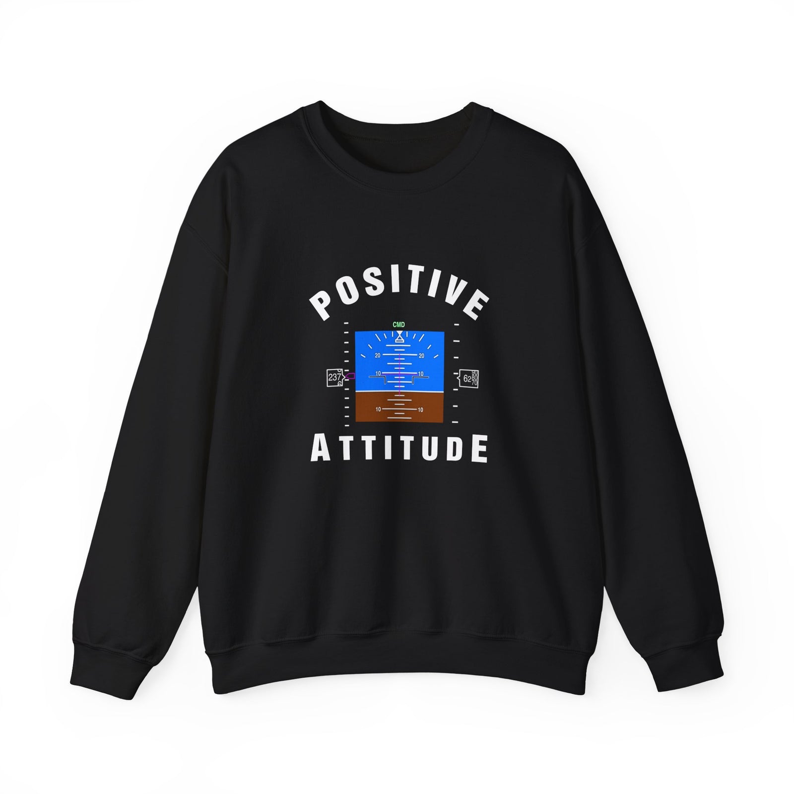 Positive Attitude Crewneck Sweatshirt - Travel Inspiring Cozy Apparel