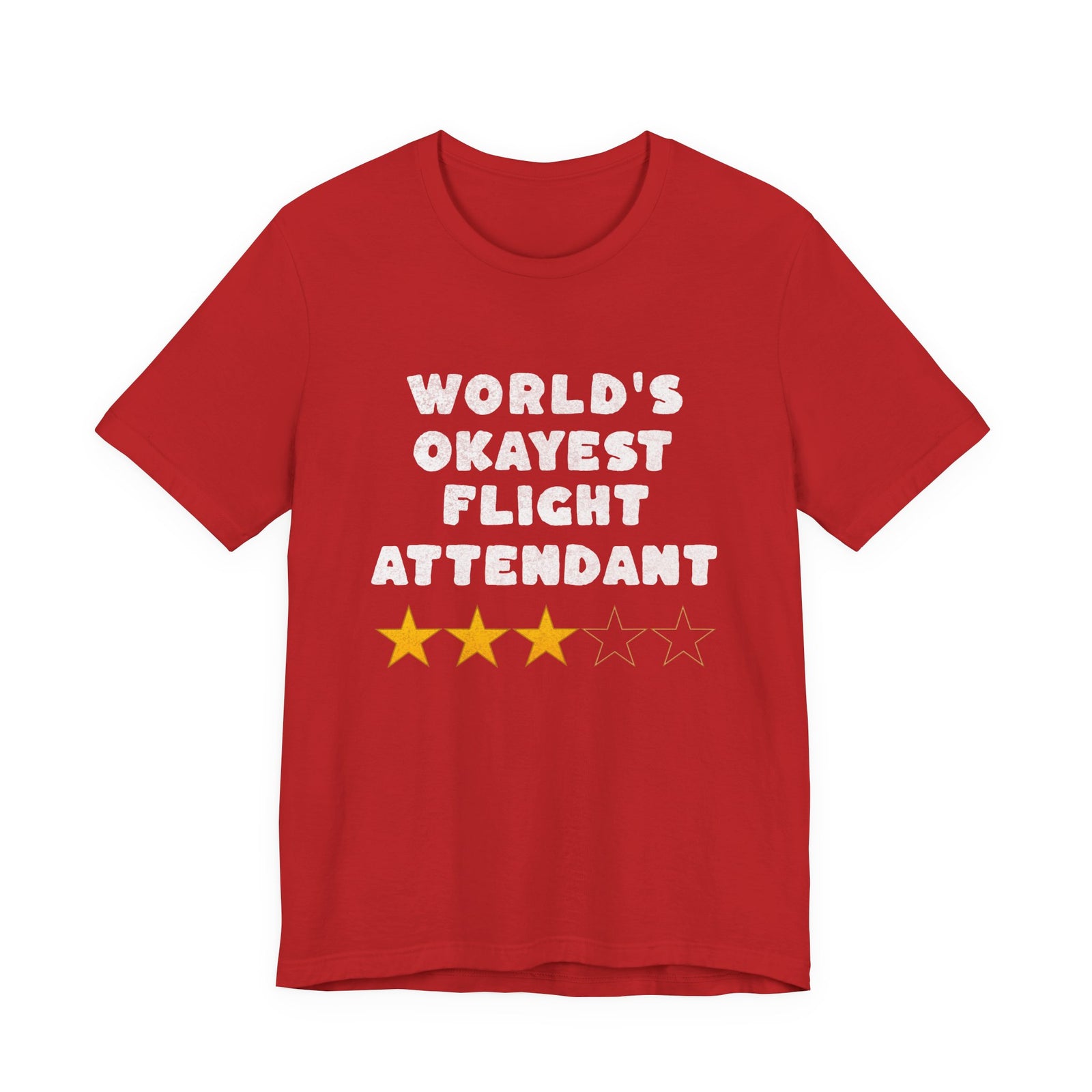 Worlds Okayest Flight Attendant Unisex Jersey Tee - Perfect for Aviation Enthusiasts