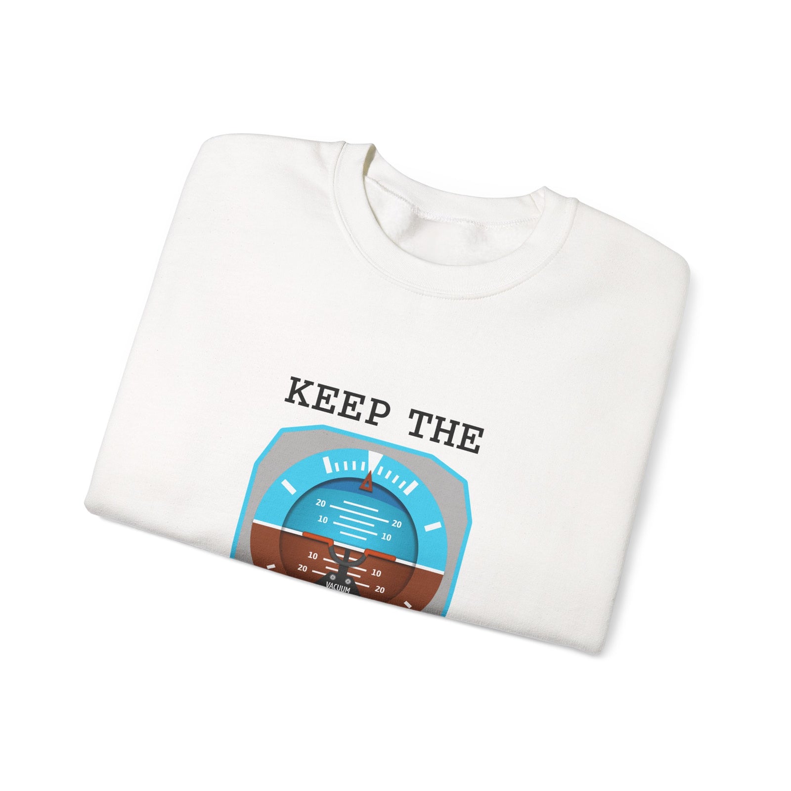 Keep The Blue Side Up Crewneck Sweatshirt - Travel Inspiring Cozy Apparel