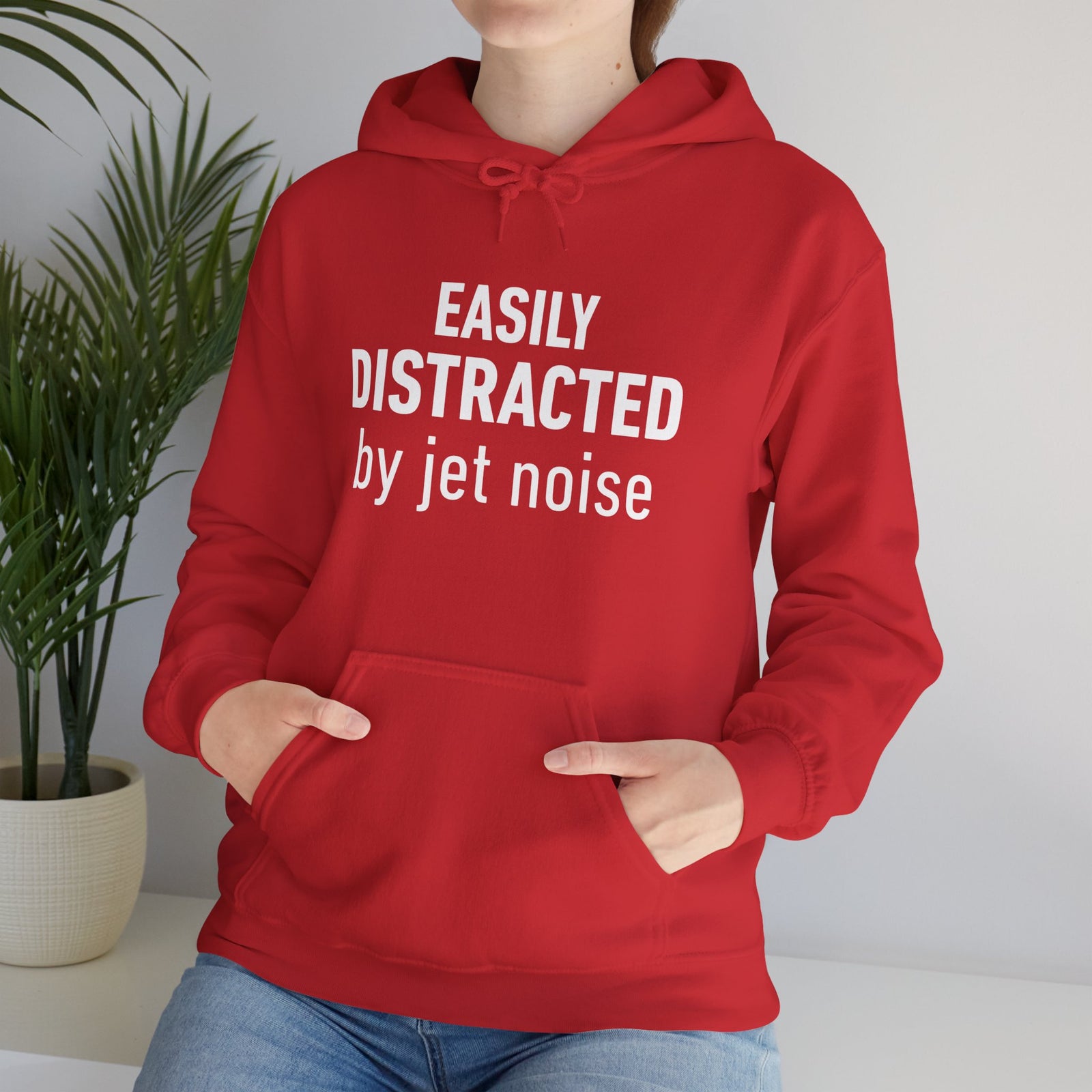 Easily Distracted by Jet Noise - Pullover Hoodie