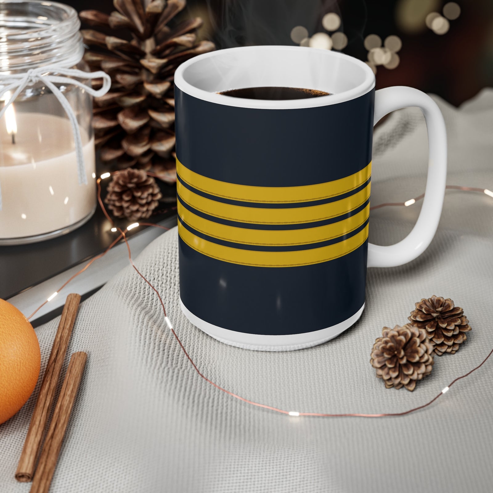 Navy Pilot Stripes - Mug 15OZ