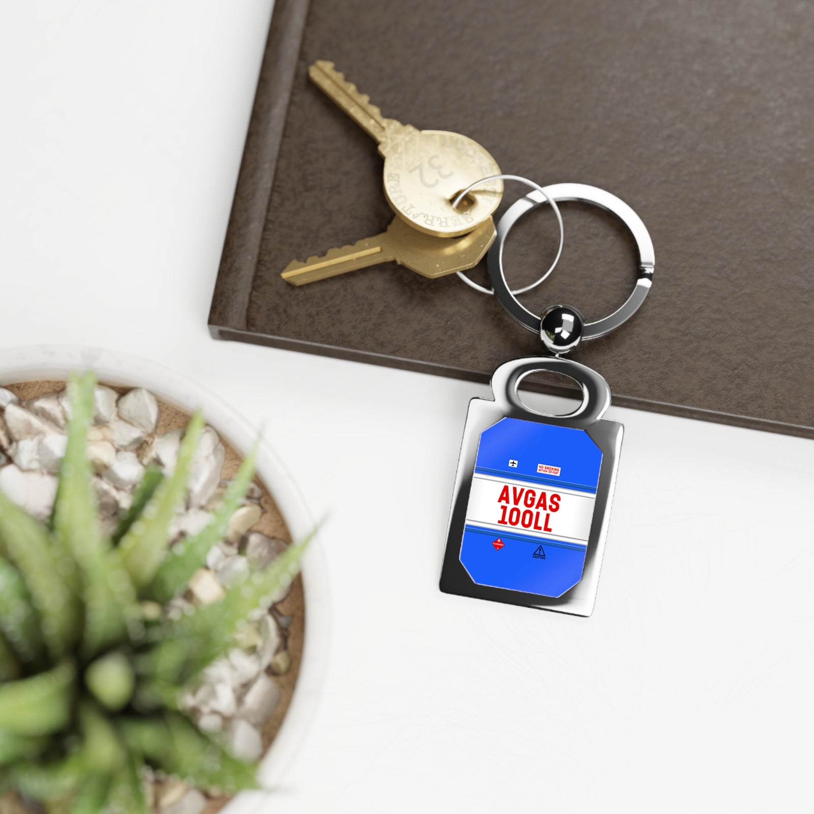 Avgas 100ll - Rectangle Keyring