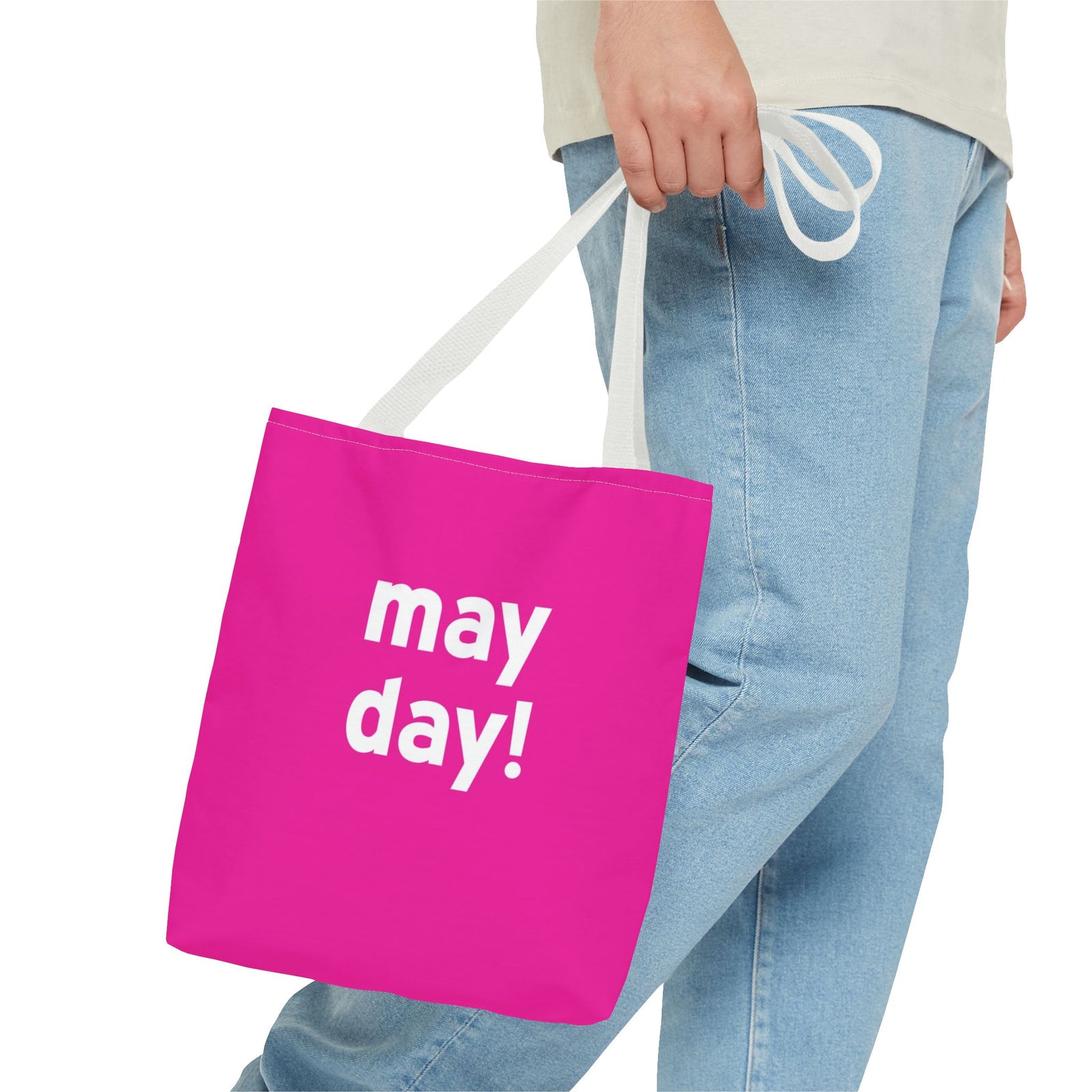 May Day! Tote Bag — Printed Green Travel Tote