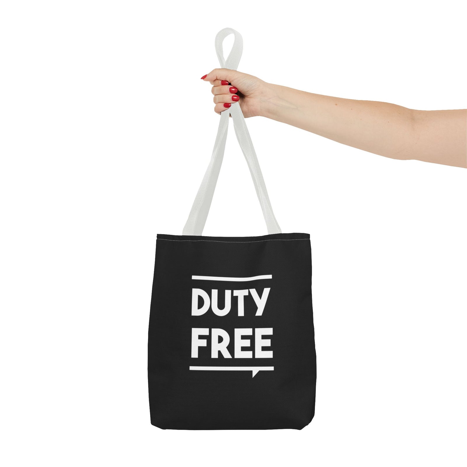 Duty Free Tote Bag — Printed Green Travel Tote
