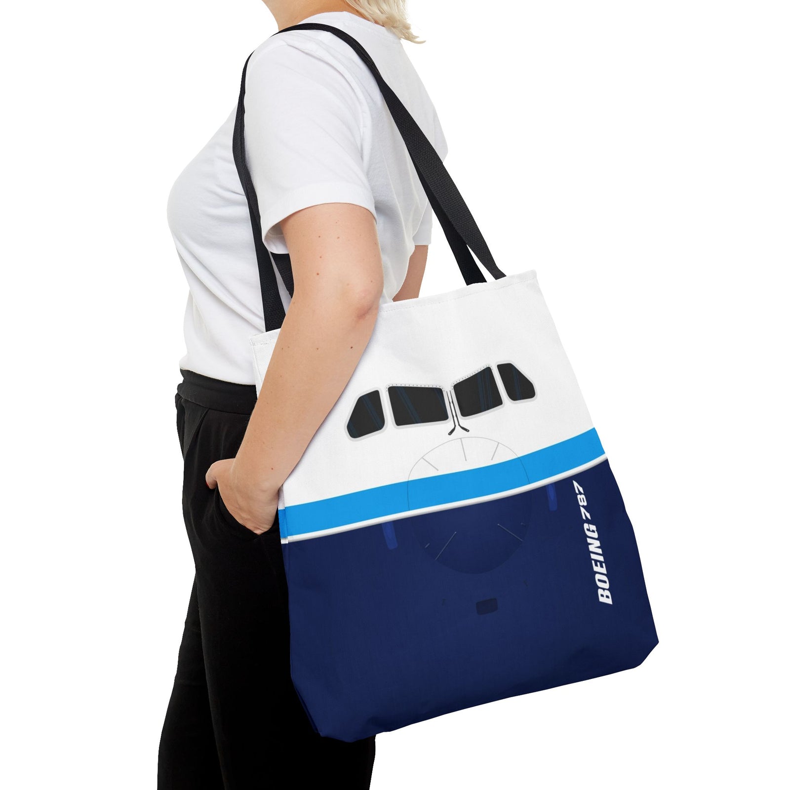 787 Tote Bag — Printed Green Travel Tote