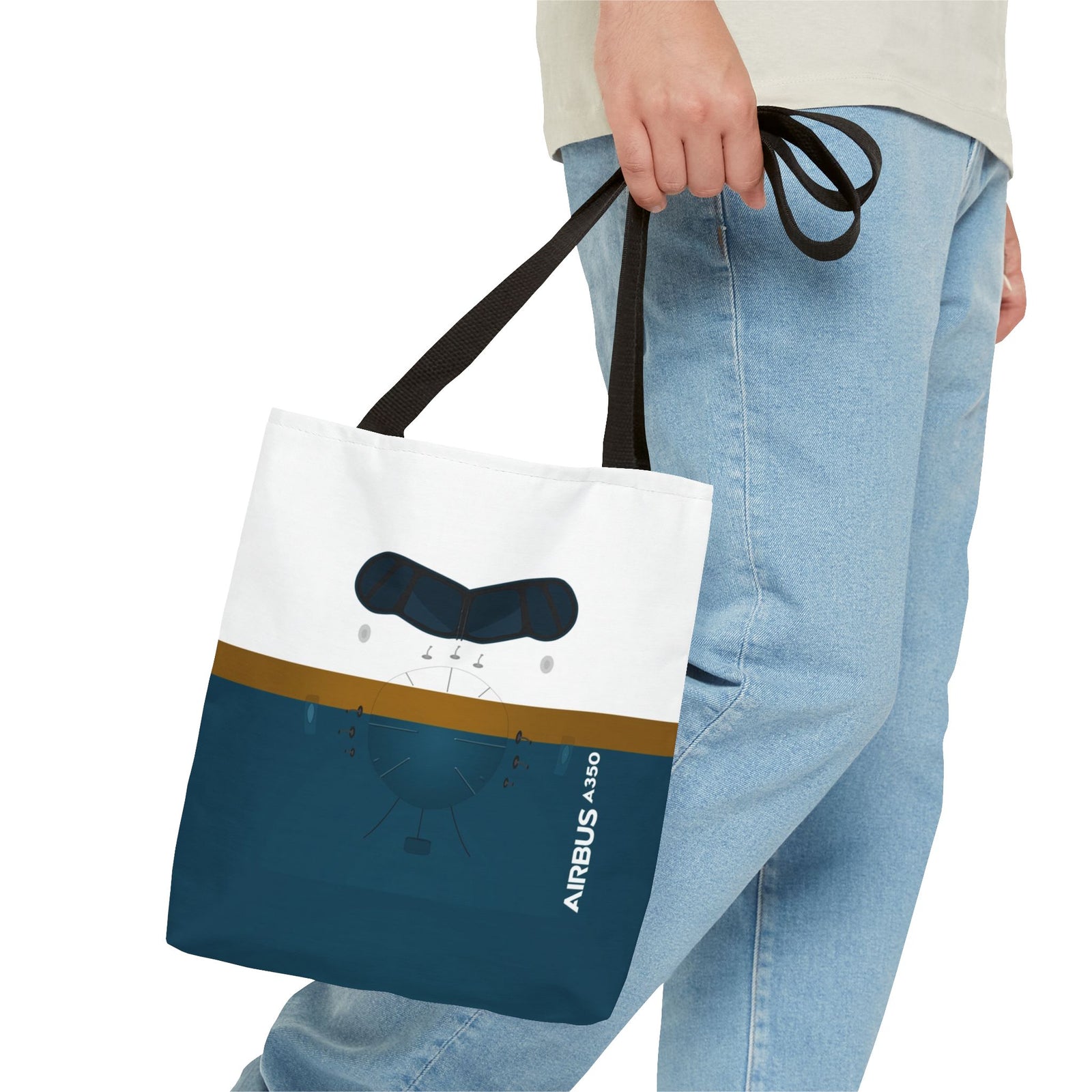 A350 Tote Bag — Printed Green Travel Tote