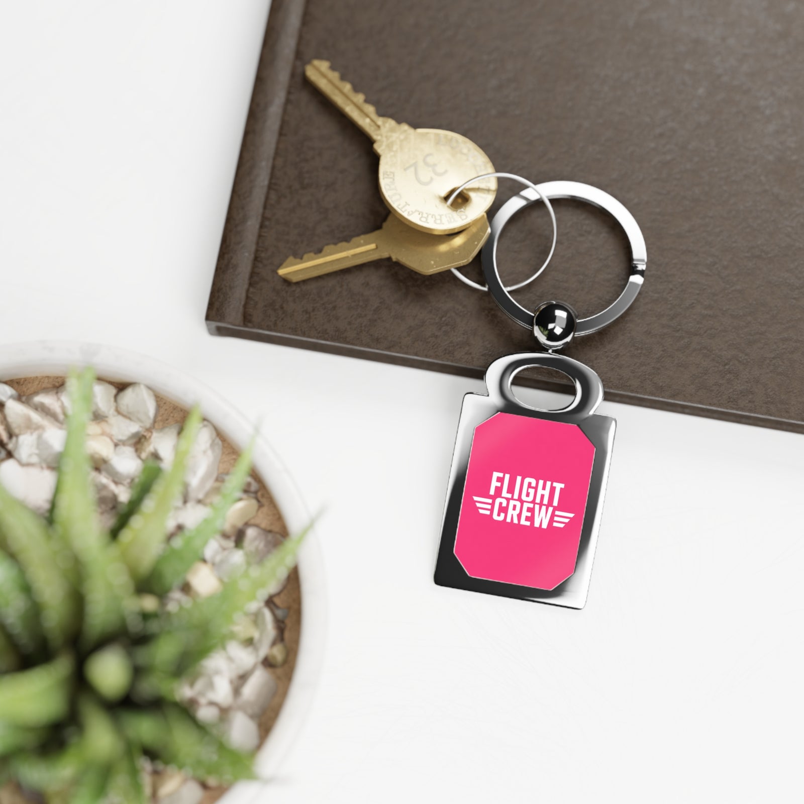 Flight Crew - Rectangle Keyring