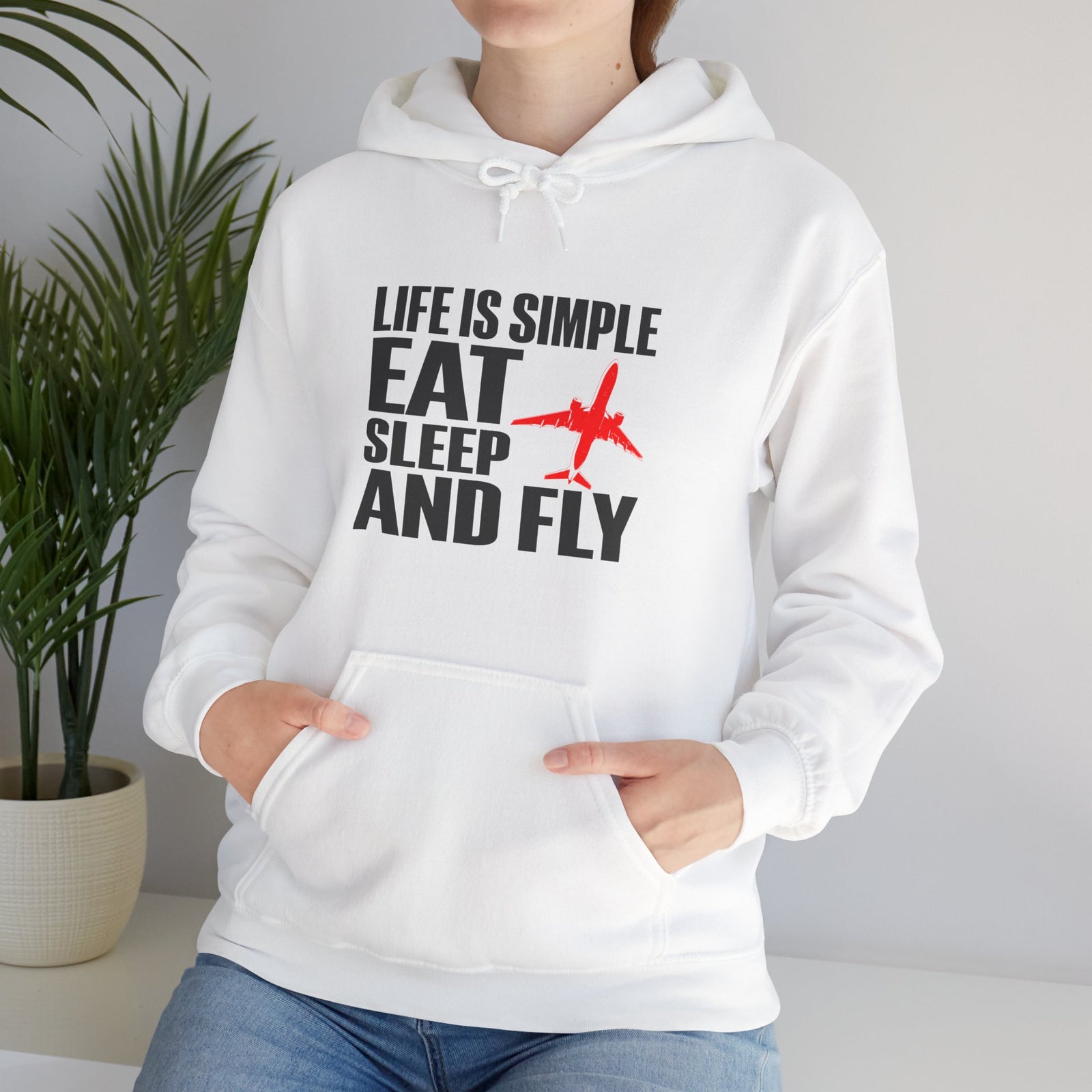 Life Is Simple Eat Sleep And Fly - Pullover Hoodie
