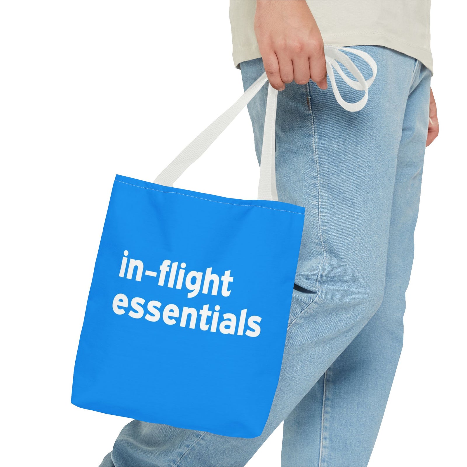 In Flight Essentials Tote Bag — Printed Green Travel Tote