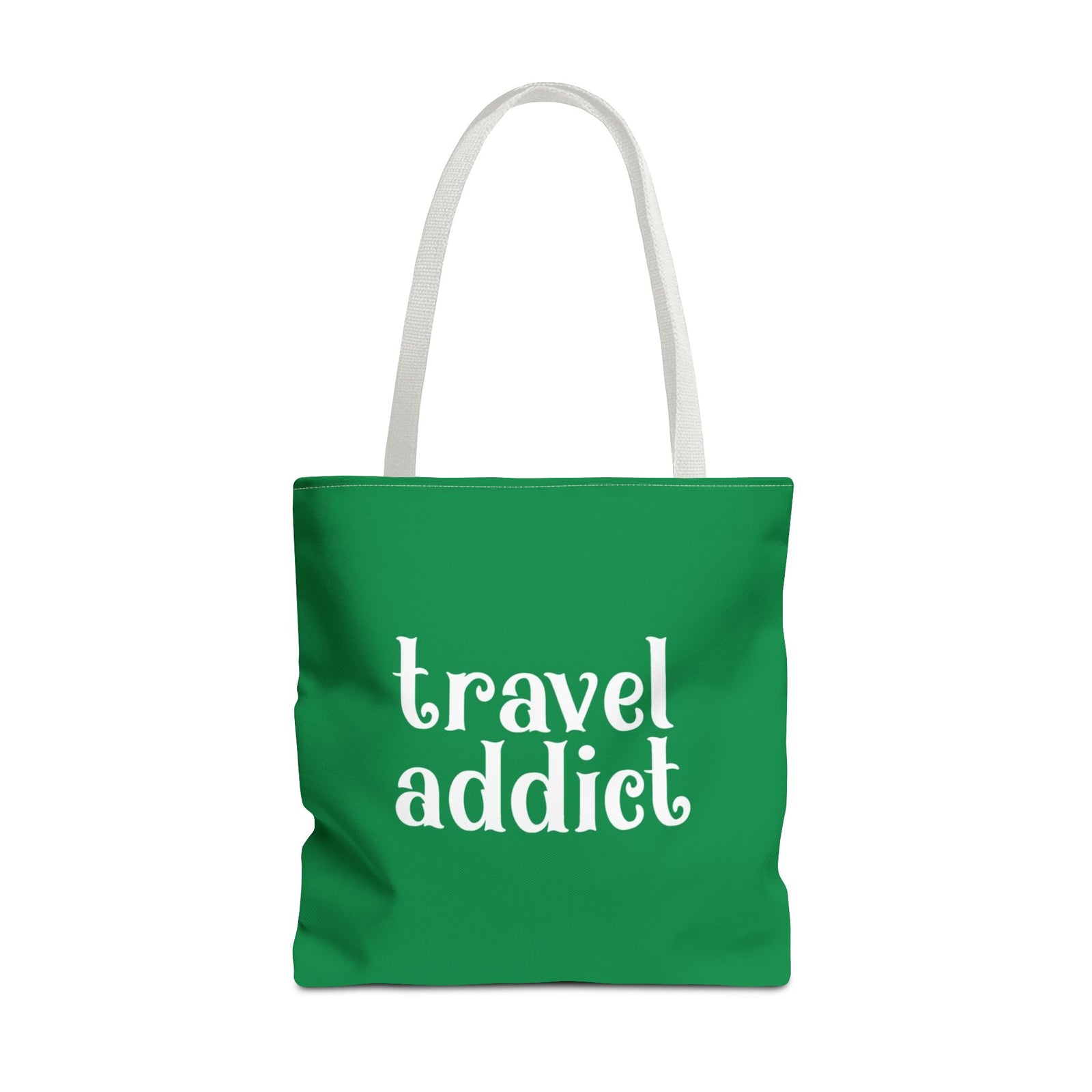 Travel Addict Tote Bag — Printed Green Travel Tote