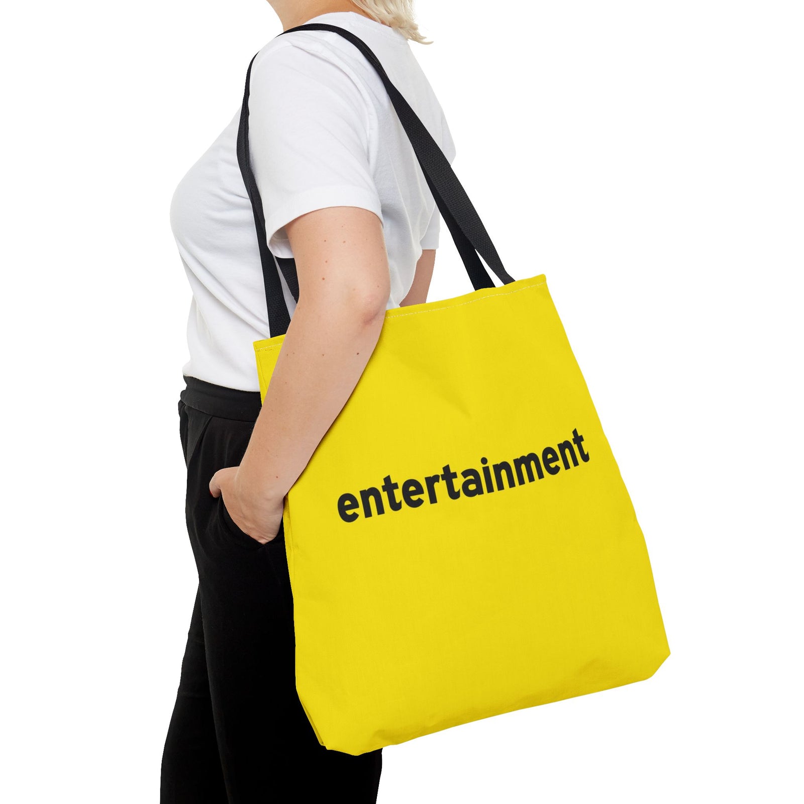 Entertainment Tote Bag — Printed Green Travel Tote