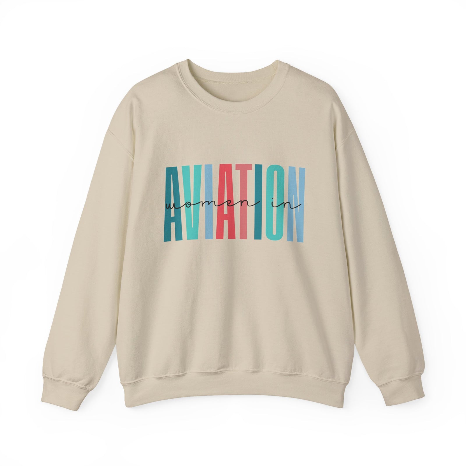 Woman In Aviation Crewneck Sweatshirt - Travel Inspiring Cozy Apparel