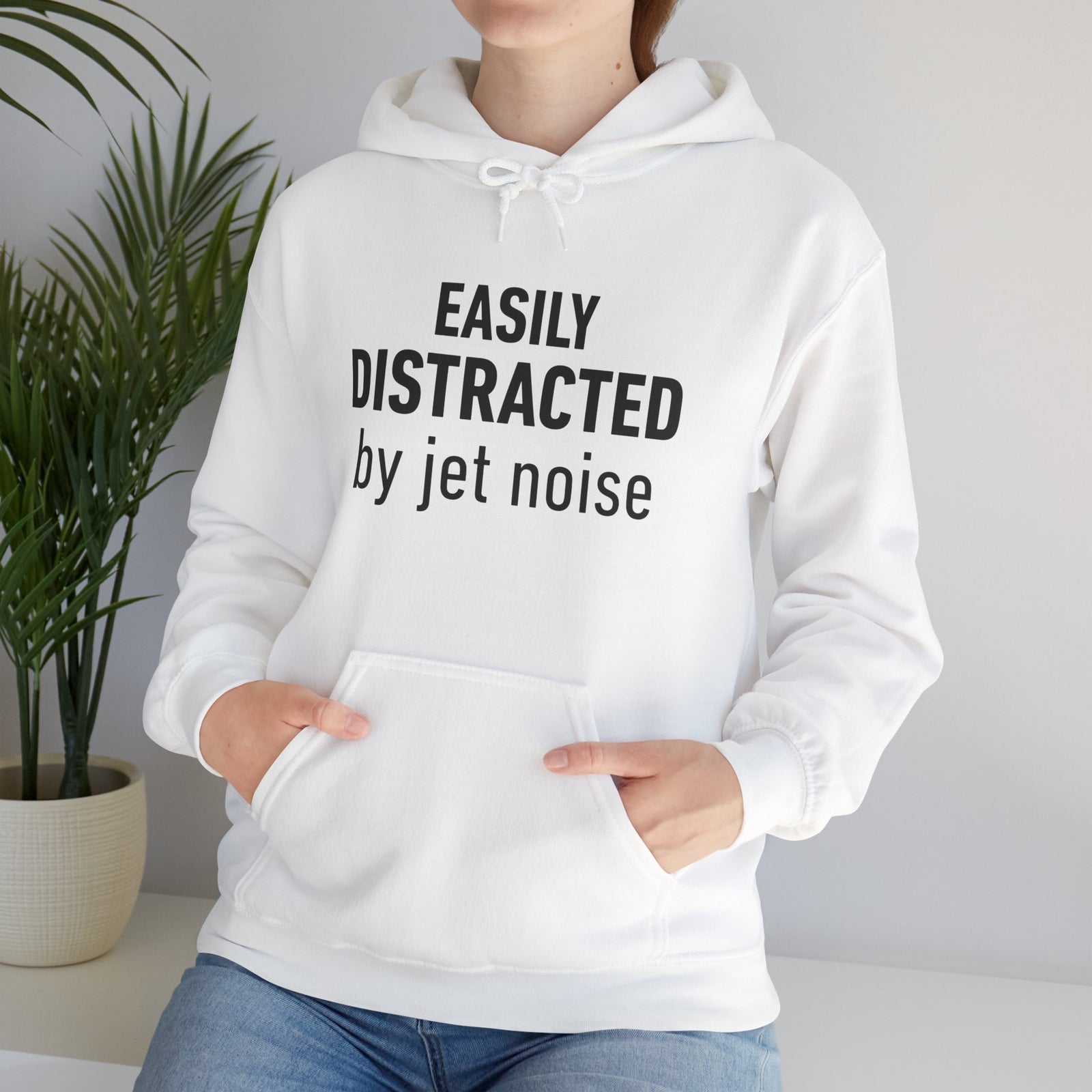 Easily Distracted by Jet Noise - Pullover Hoodie