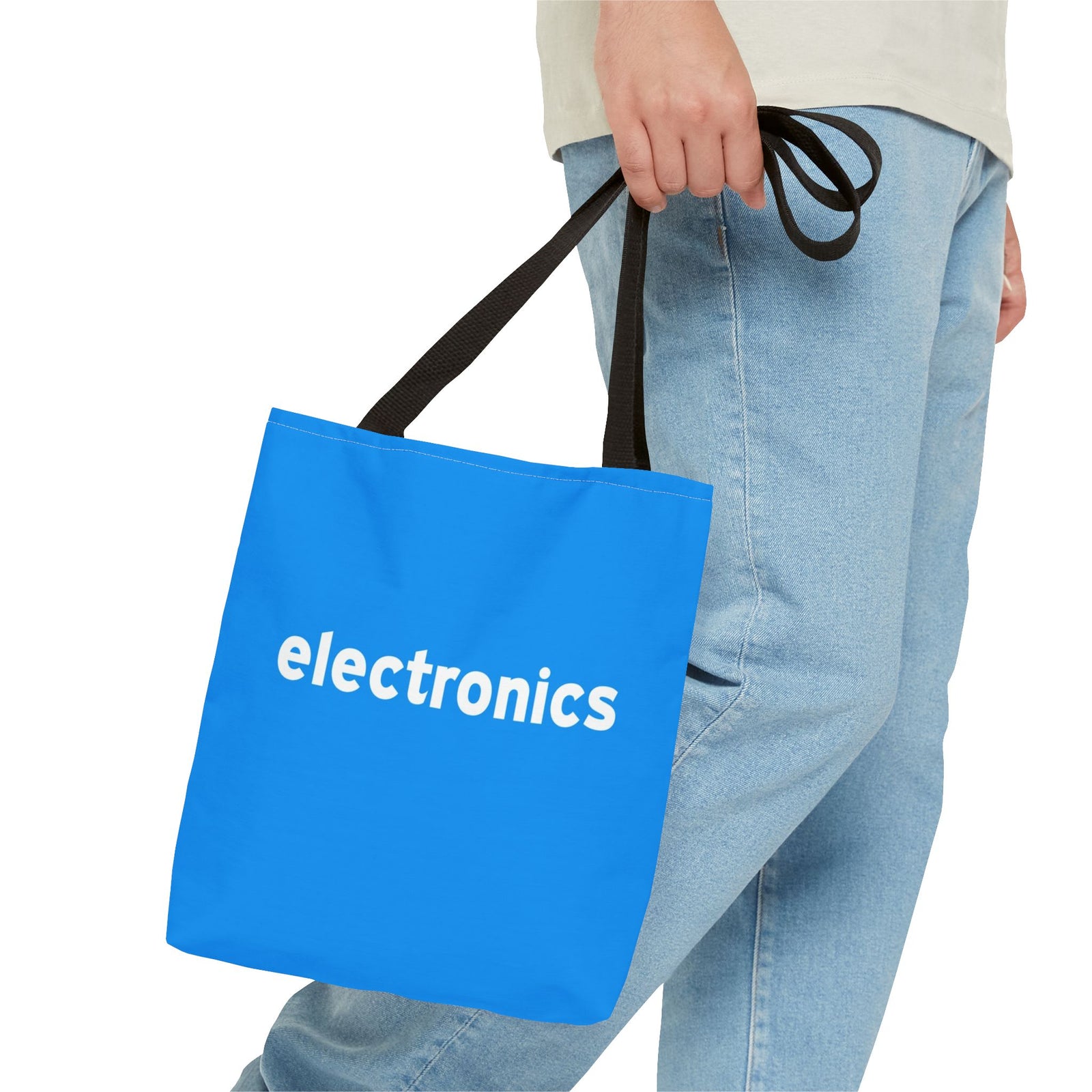 Electronics Tote Bag — Printed Green Travel Tote
