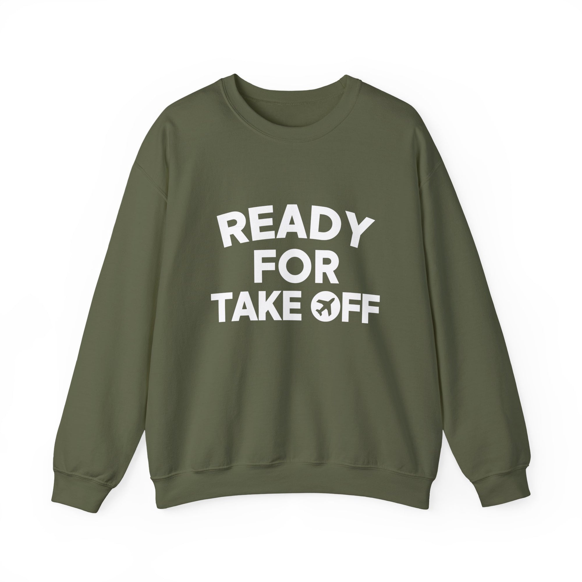Ready for Takeoff Crewneck Sweatshirt - Travel Inspiring Cozy Apparel