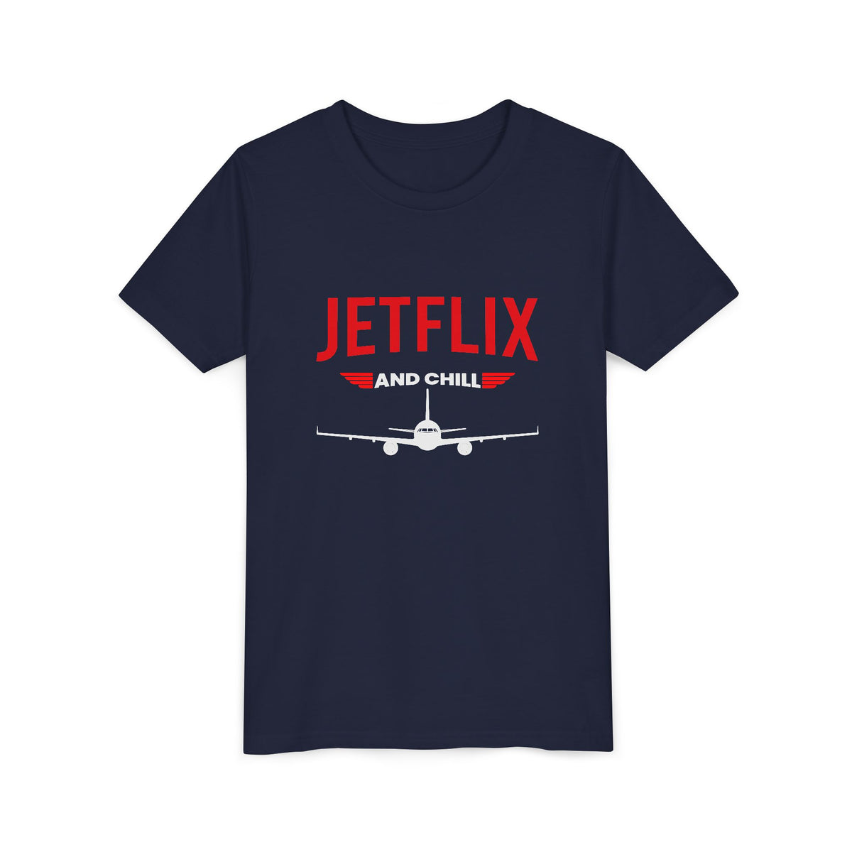 JetFlix And Chill - Unisex Youth Short Sleeve Tee