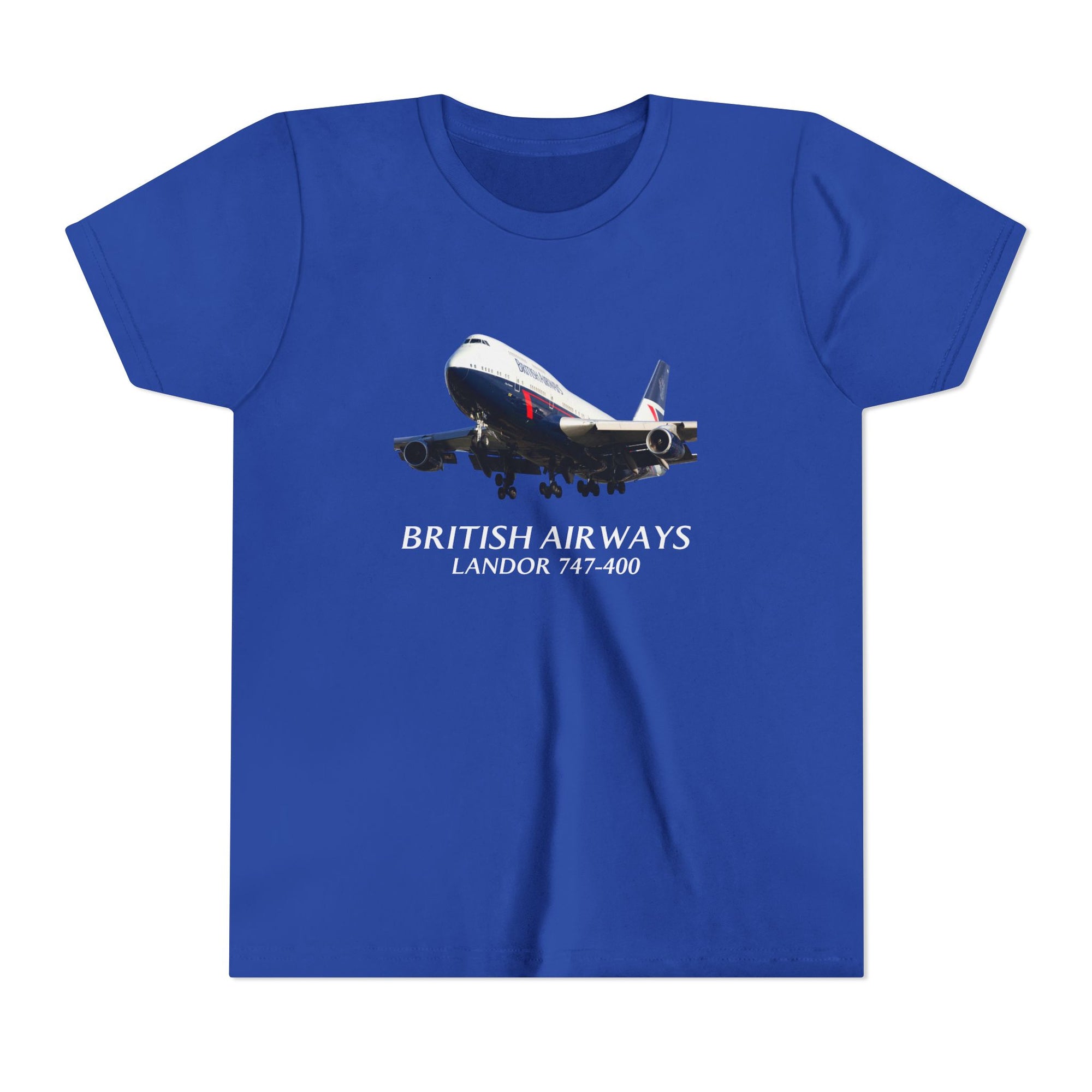 British Airways Landor 747-400 - Unisex Youth Short Sleeve Tee