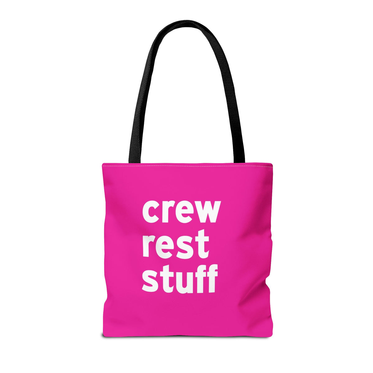 Crew Rest Stuff Tote Bag — Printed Green Travel Tote
