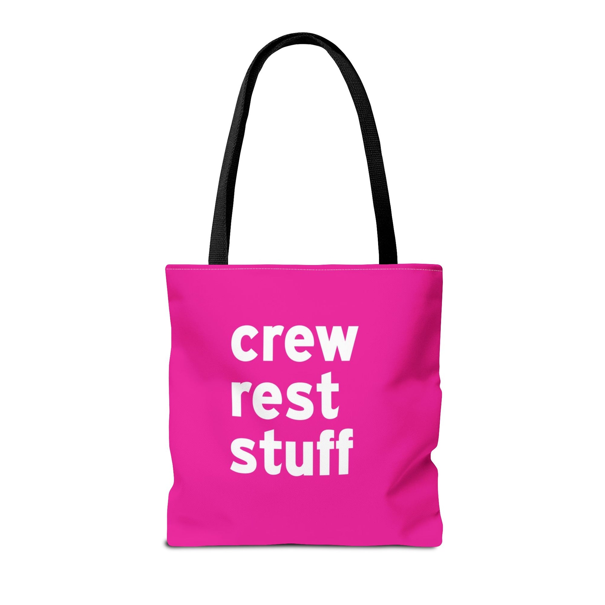 Crew Rest Stuff Tote Bag — Printed Green Travel Tote