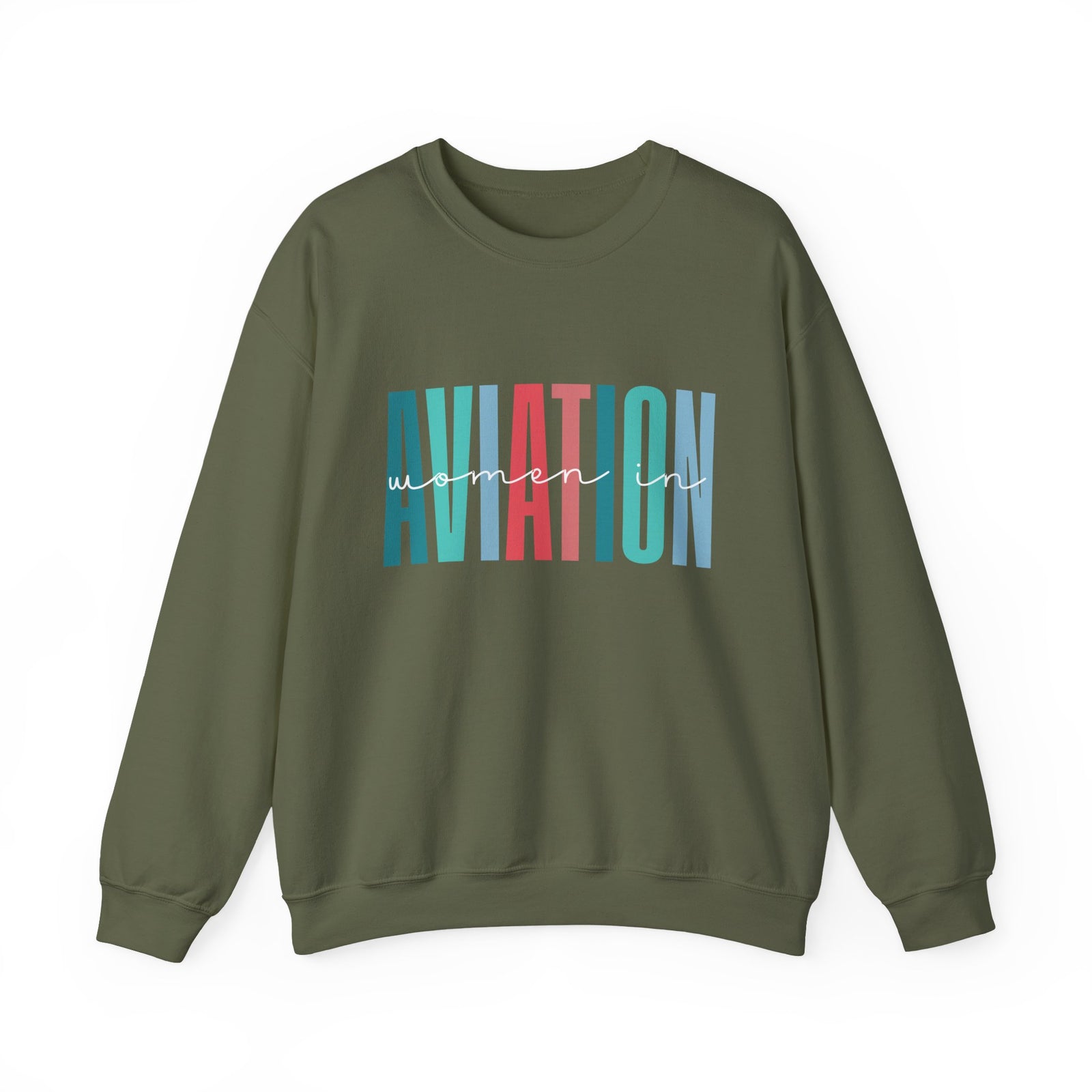 Woman In Aviation Crewneck Sweatshirt - Travel Inspiring Cozy Apparel