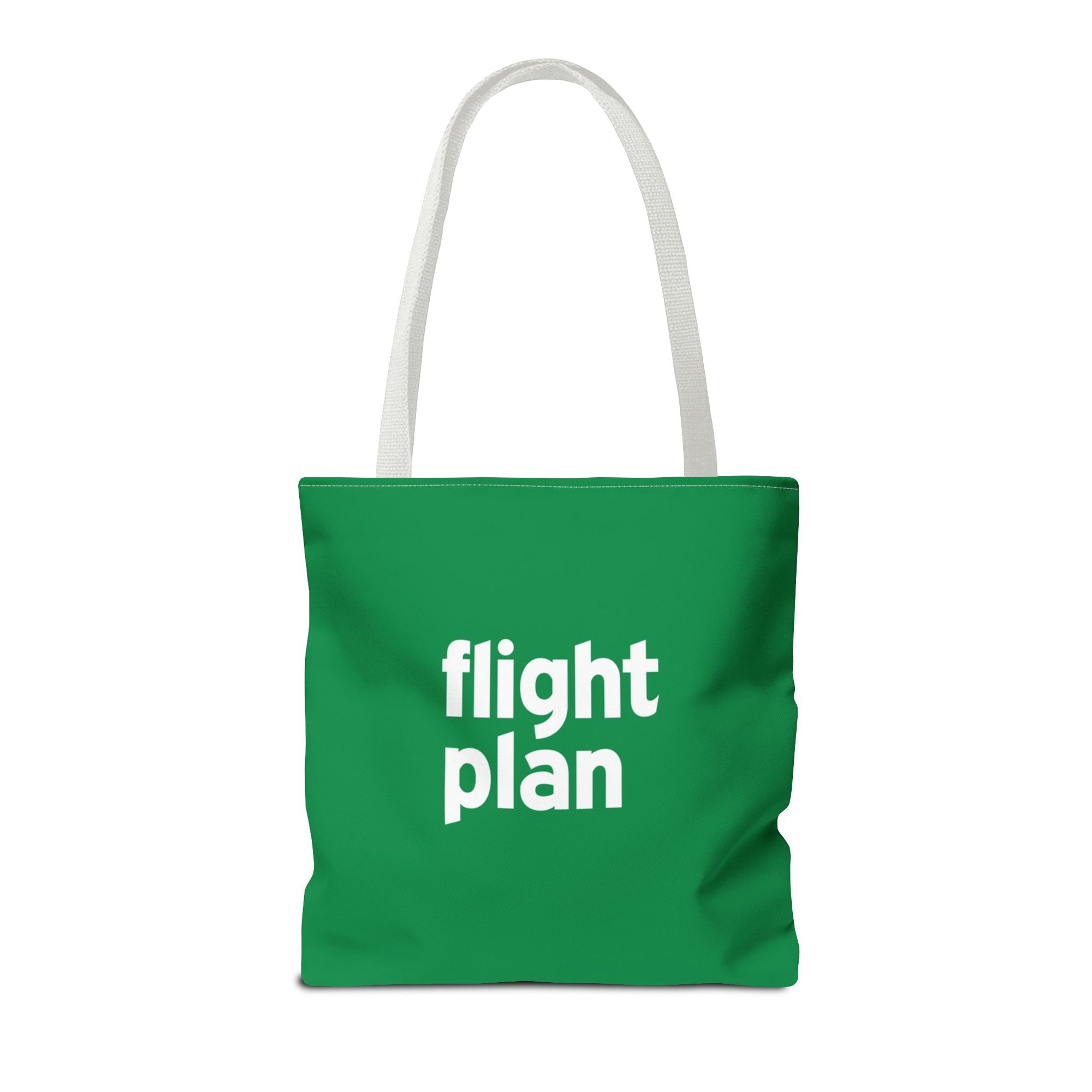 Flight Plan Tote Bag — Printed Green Travel Tote