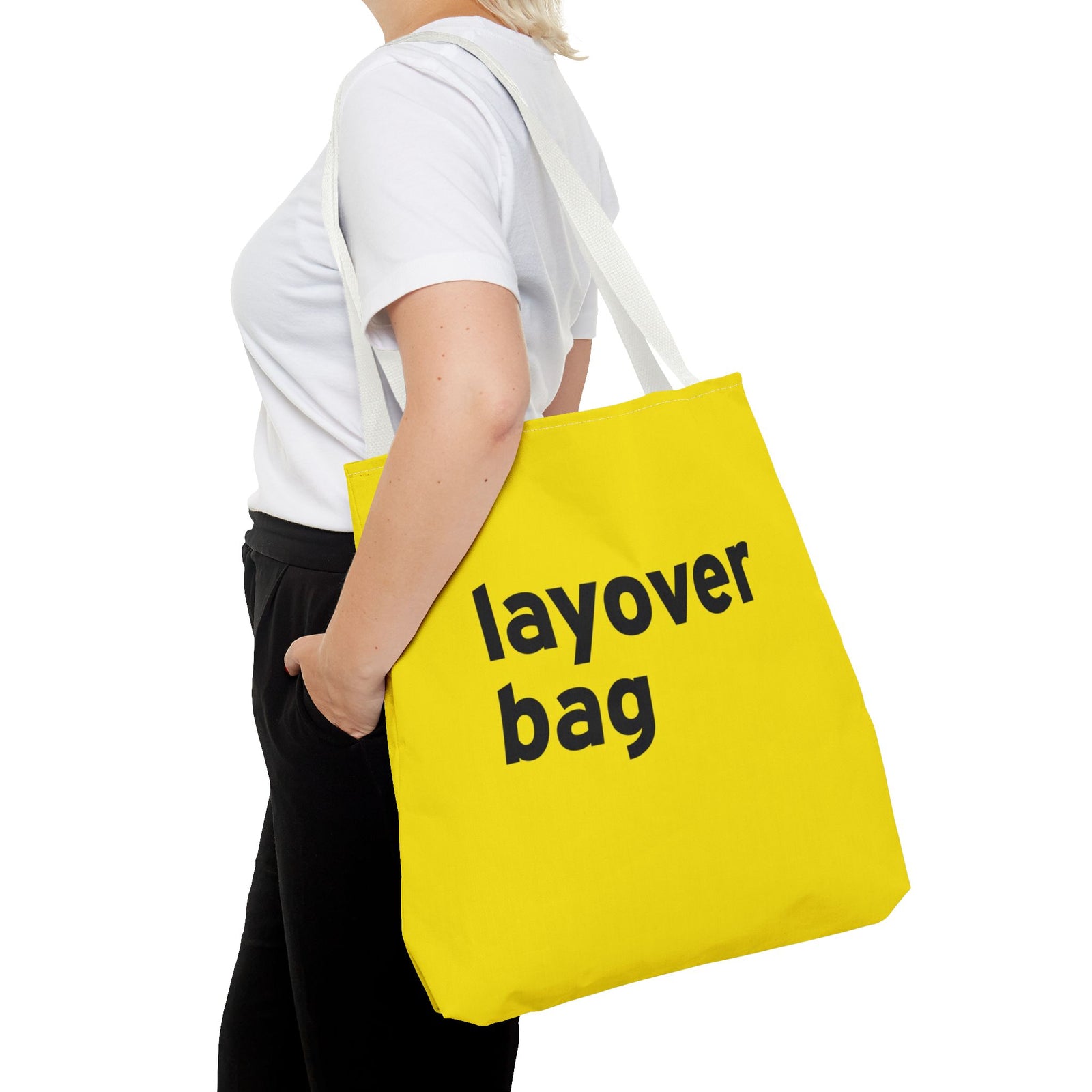 Layover Bag Tote Bag — Printed Green Travel Tote