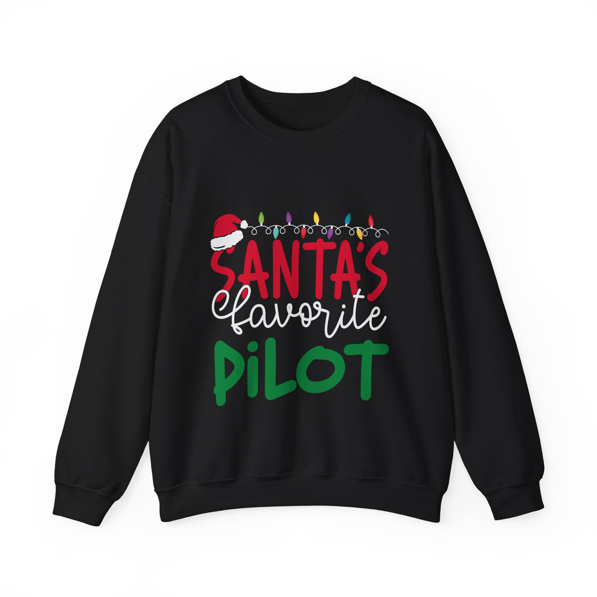 Santa’s favourite pilot Crewneck Sweatshirt - Travel Inspiring Cozy Apparel