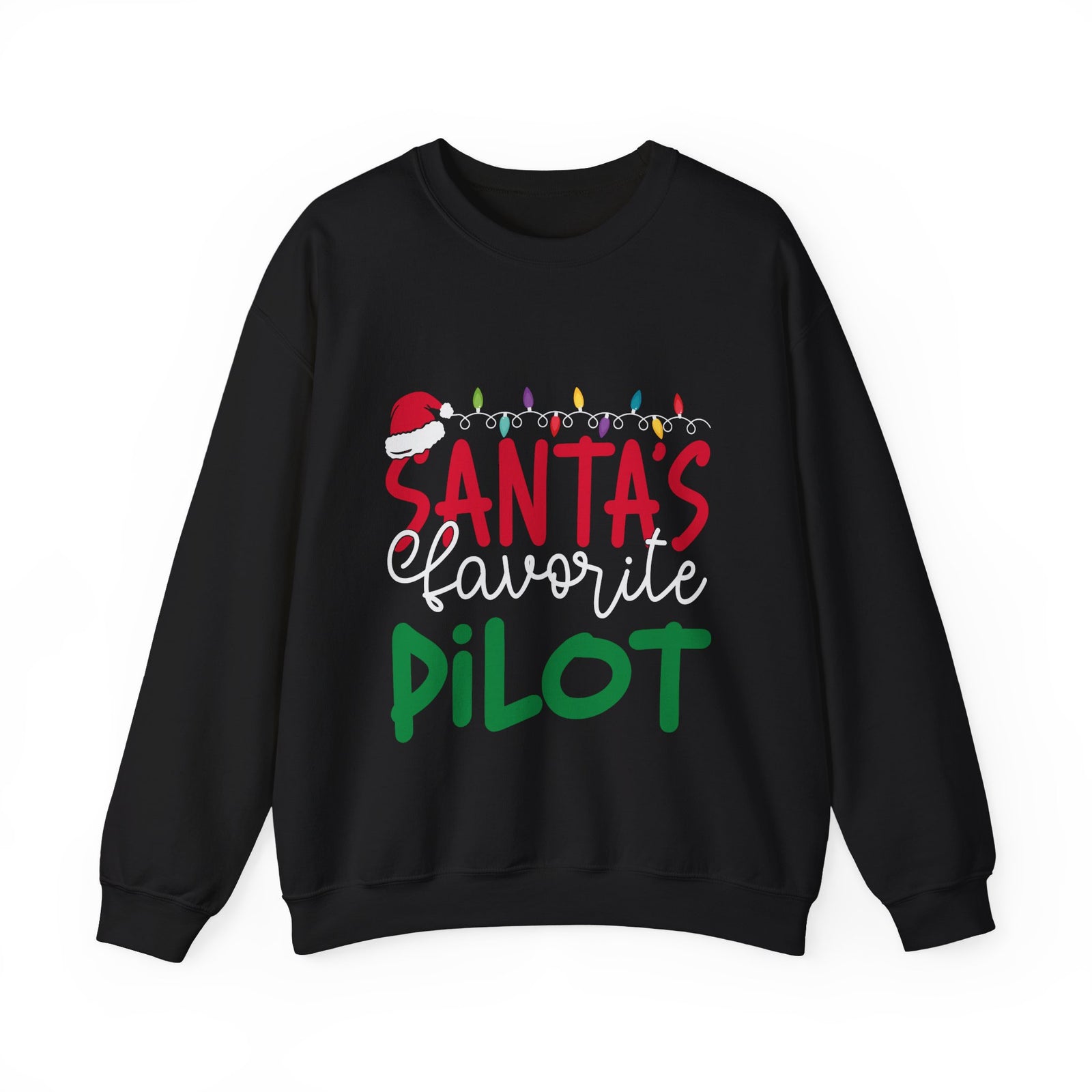 Santa’s favourite pilot Crewneck Sweatshirt - Travel Inspiring Cozy Apparel