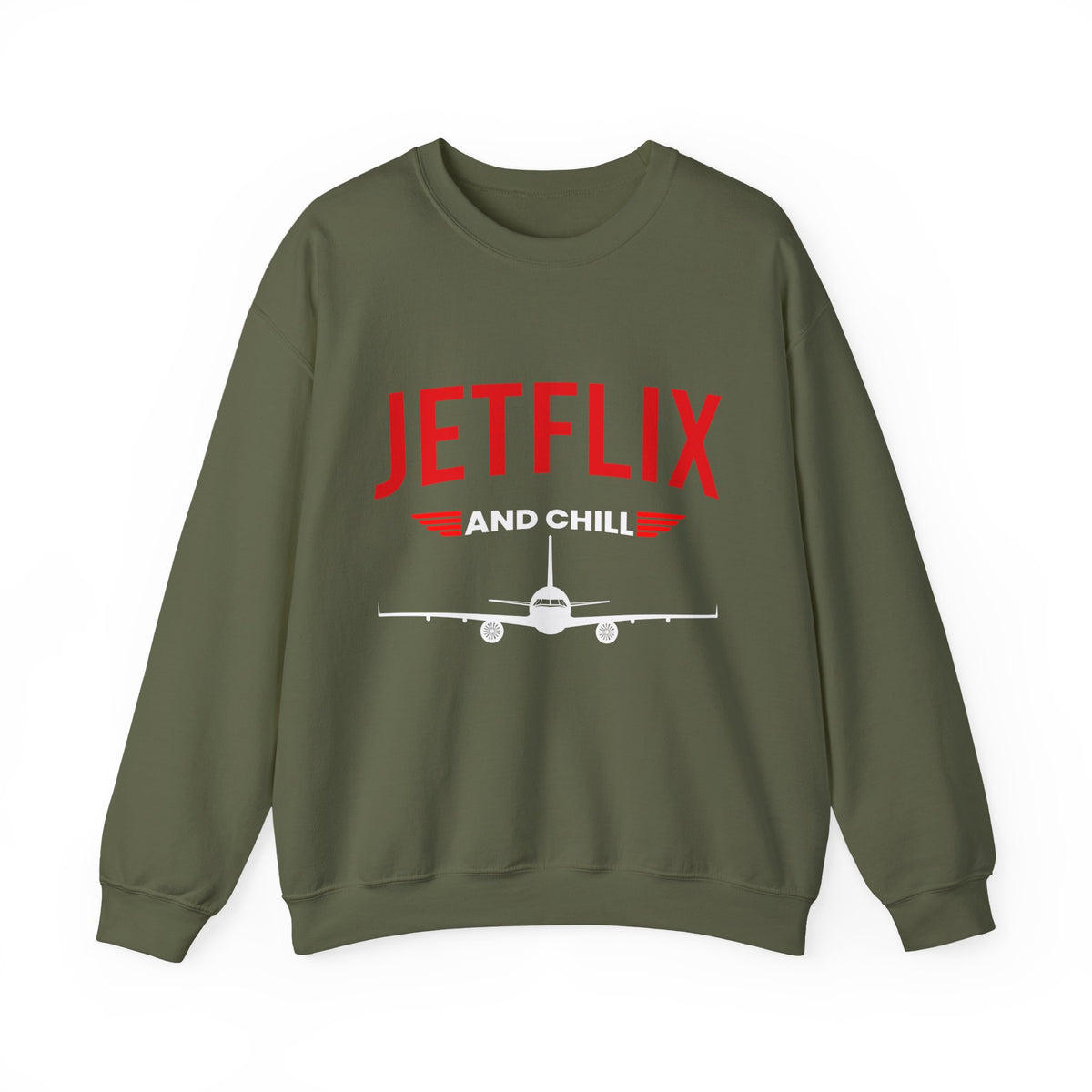 JetFlix And Chill  -  Crewneck Sweatshirt