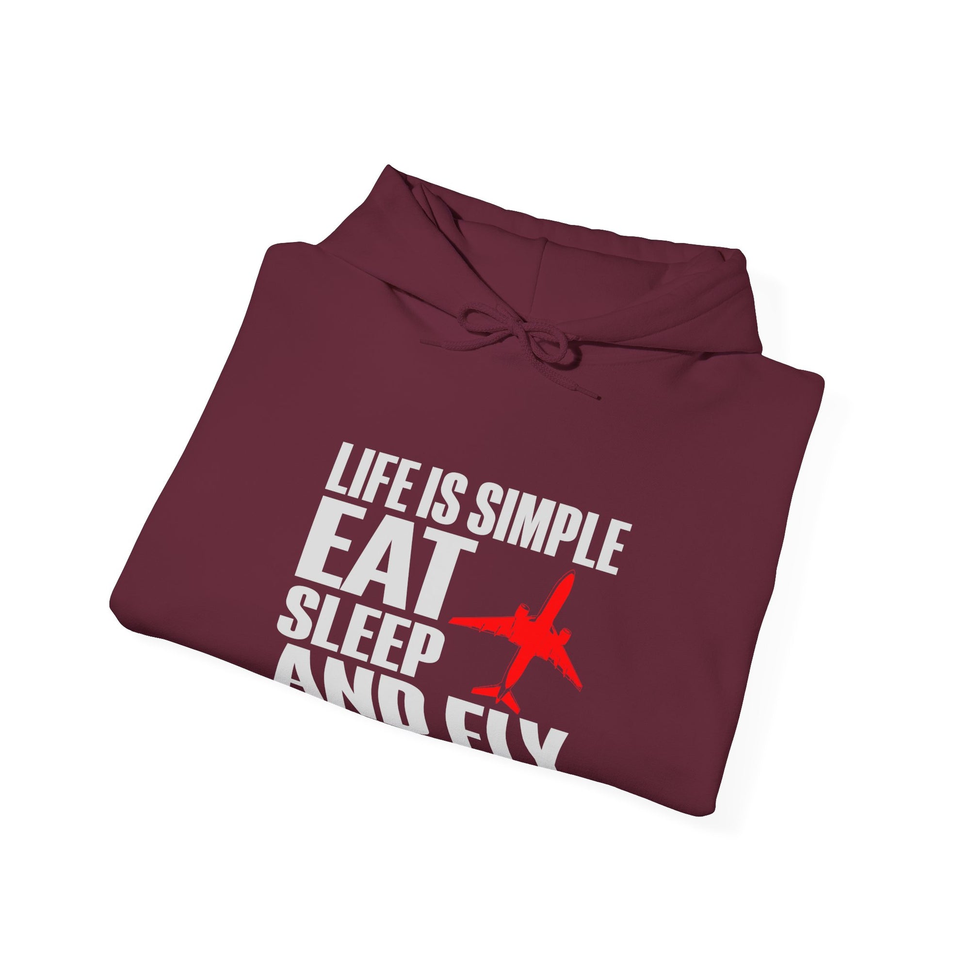 Life Is Simple Eat Sleep And Fly  - Pullover Hoodie