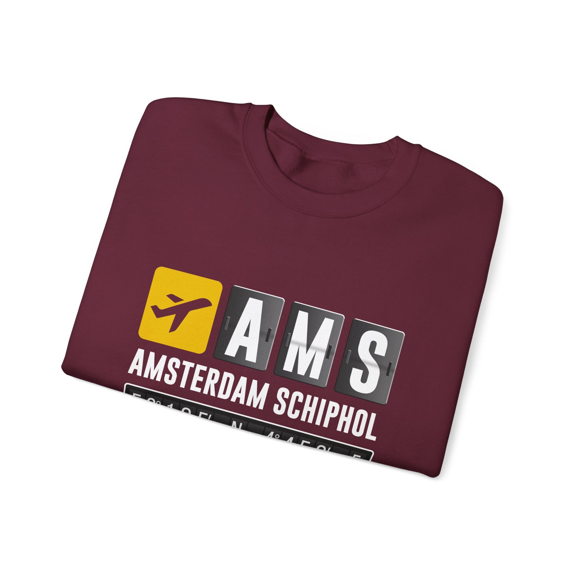 AMS Amsterdam Airport Schiphol     -  Crewneck Sweatshirt