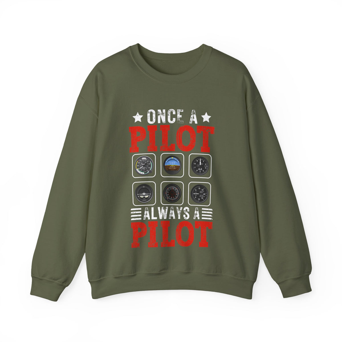 Once A Pilot Always A Pilot   -  Unisex Crewneck Sweatshirt