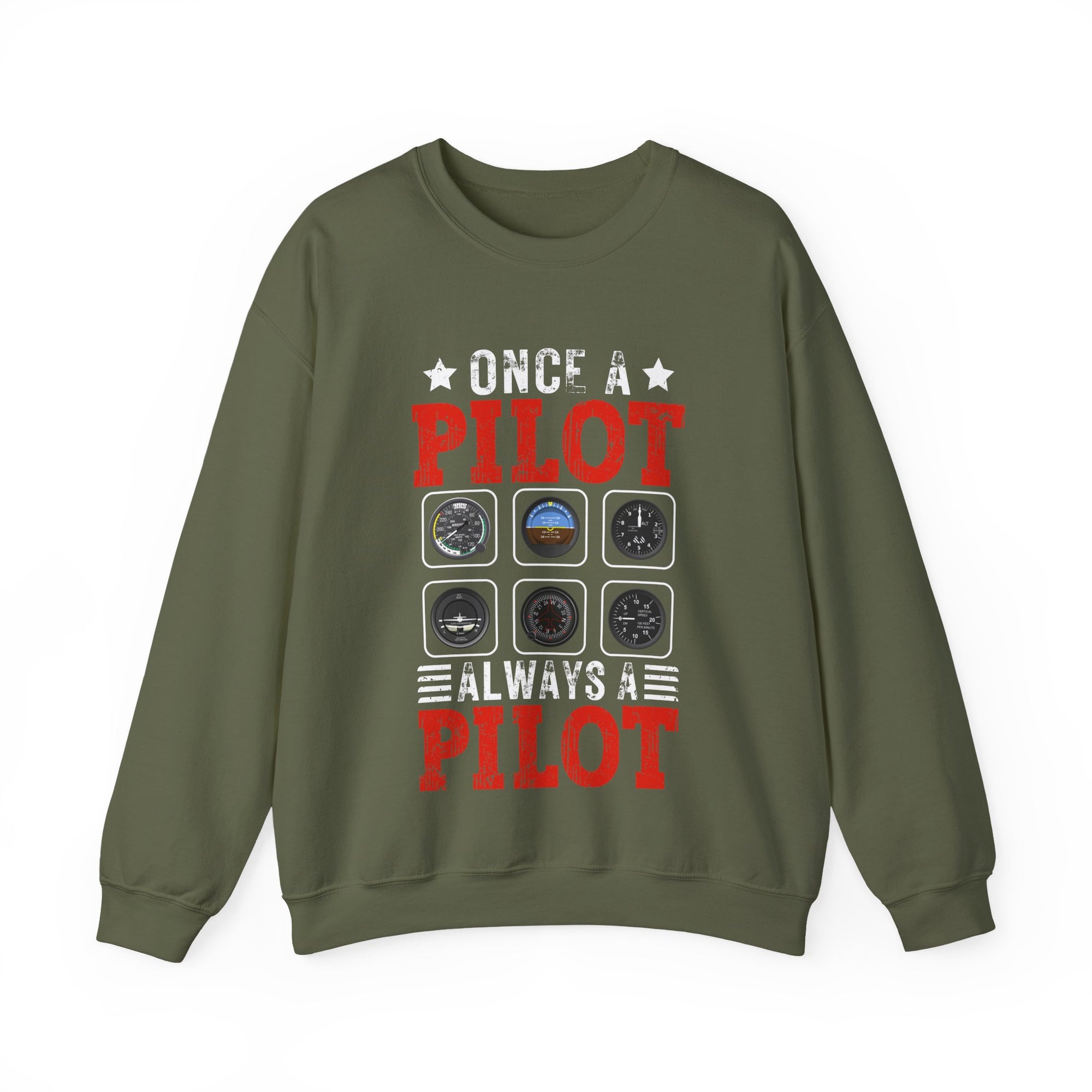 Once A Pilot Always A Pilot   -  Unisex Crewneck Sweatshirt