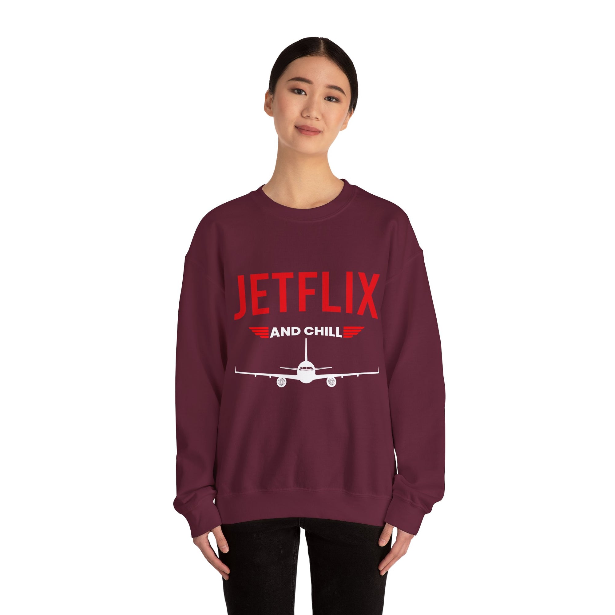 JetFlix And Chill  -  Crewneck Sweatshirt