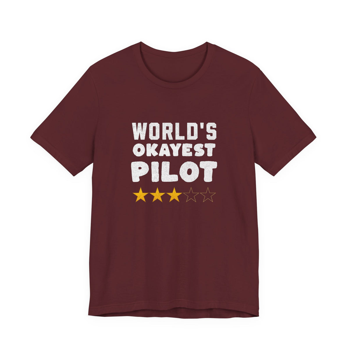 Worlds Okayest Pilot Unisex Jersey Tee - Perfect for Aviation Enthusiasts