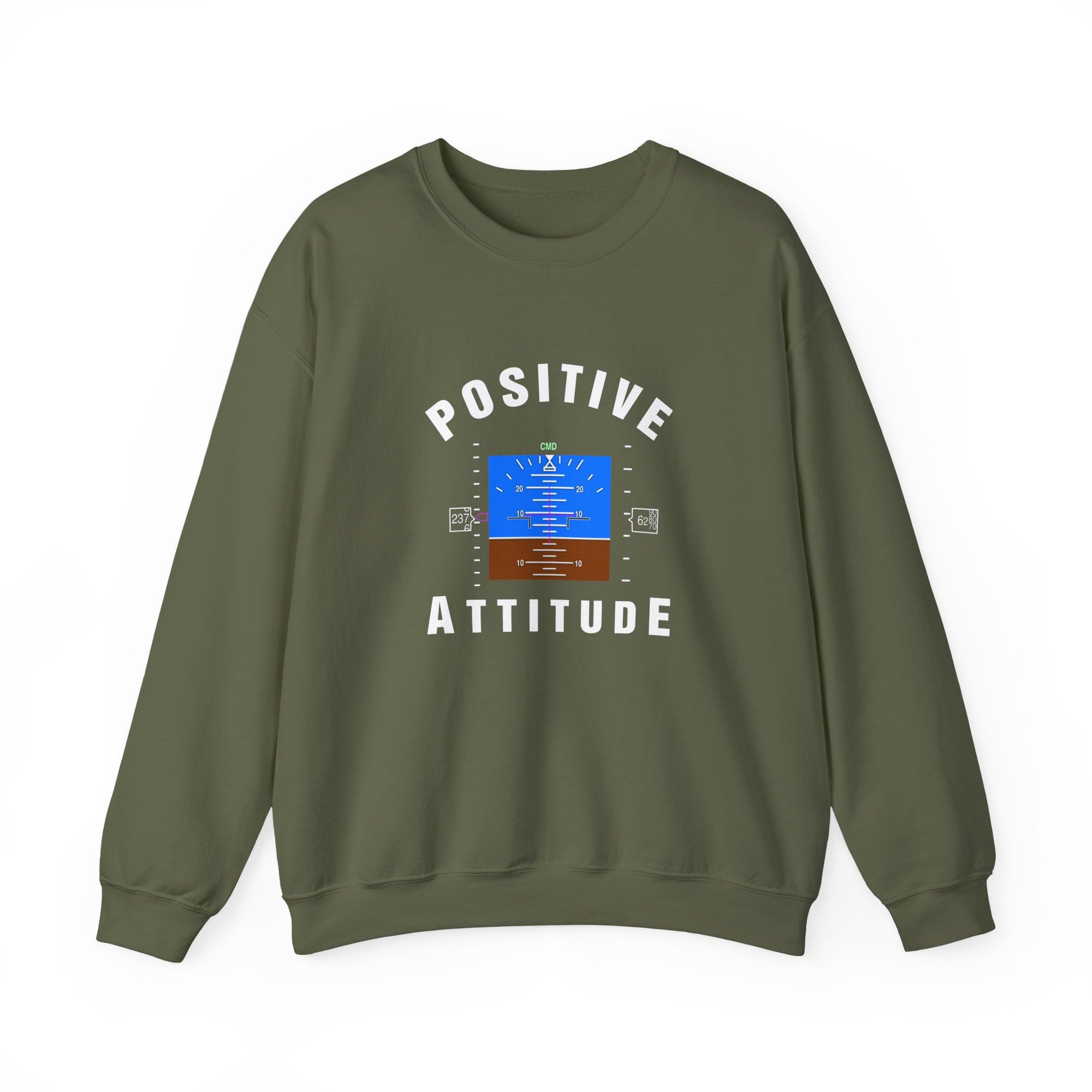 Positive Attitude Crewneck Sweatshirt - Travel Inspiring Cozy Apparel