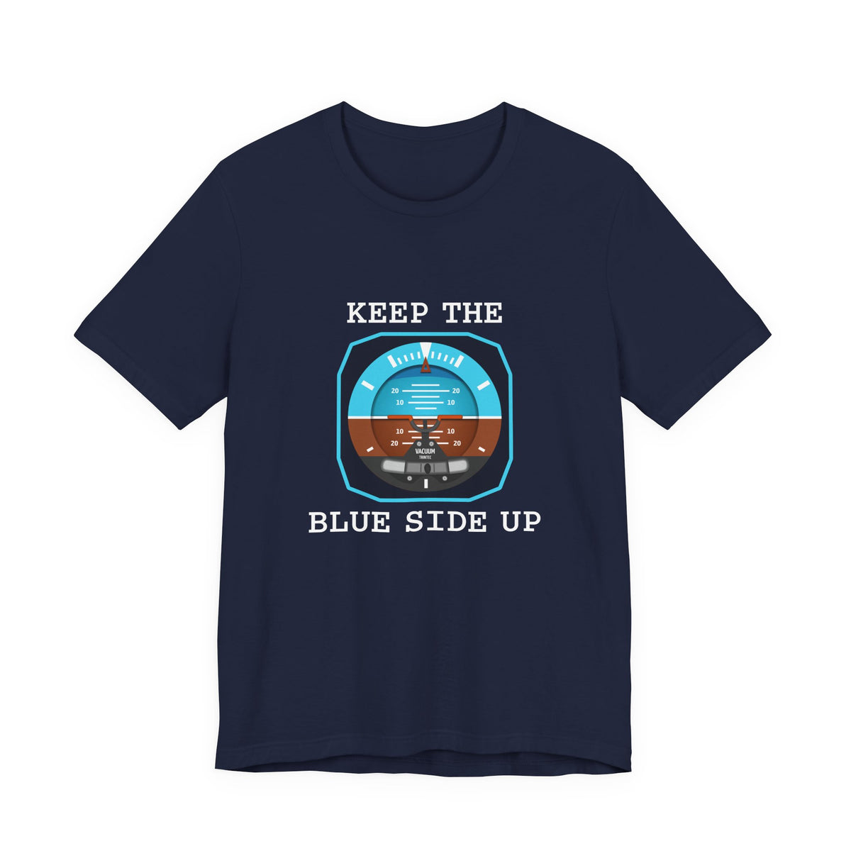 Keep The Blue Side Up Unisex Jersey Tee - Perfect for Aviation Enthusiasts