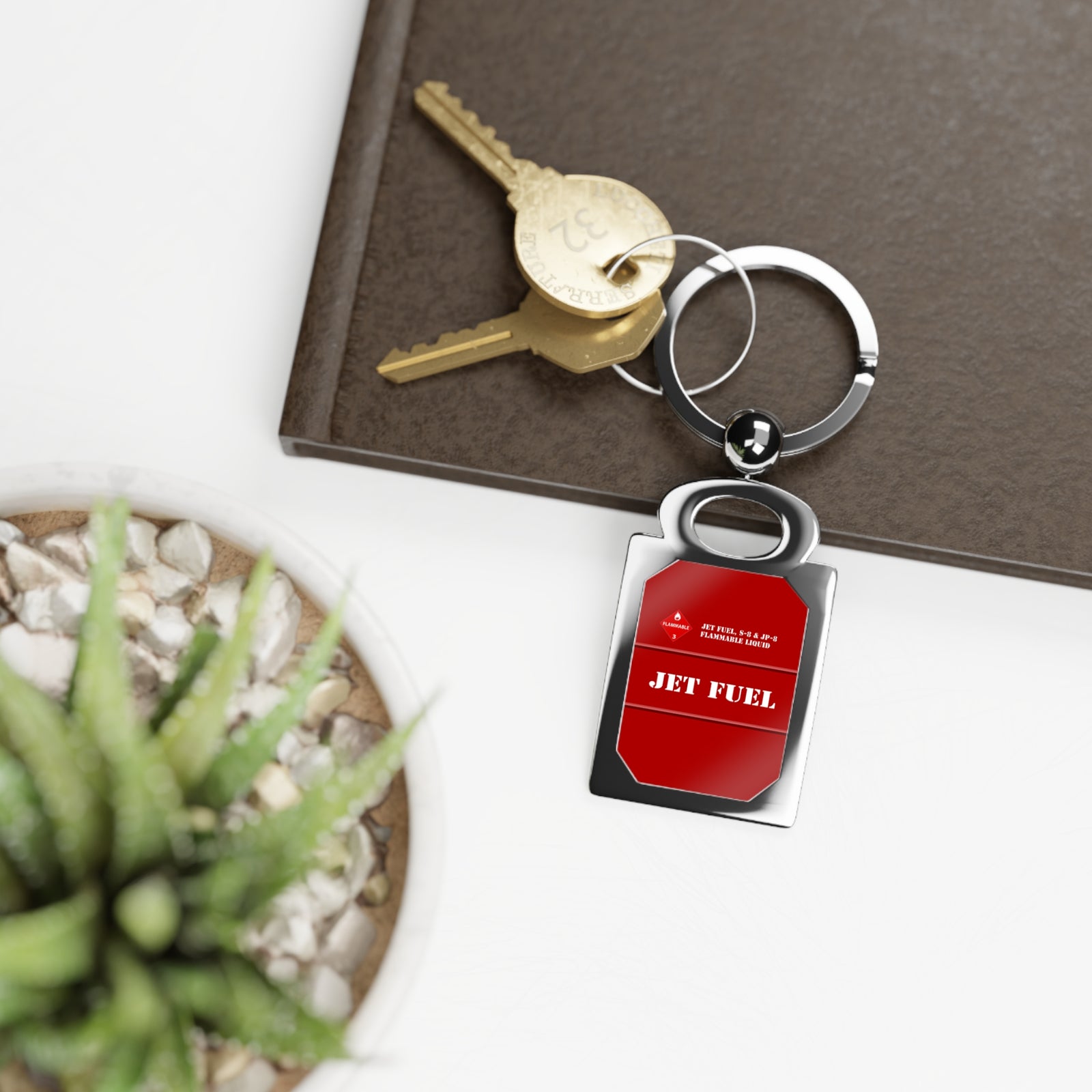 Jet Fuel - Rectangle Keyring