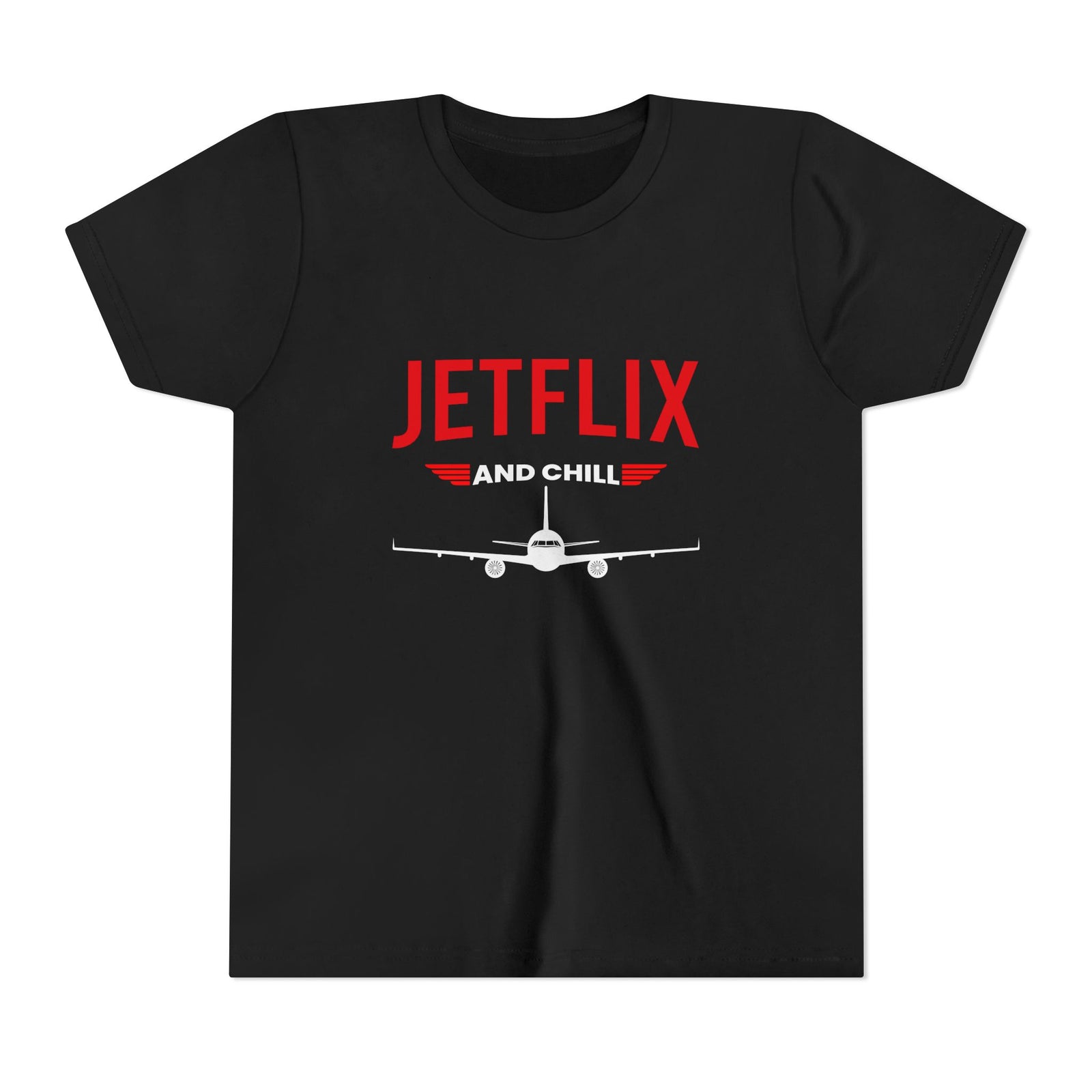 JetFlix And Chill - Unisex Youth Short Sleeve Tee