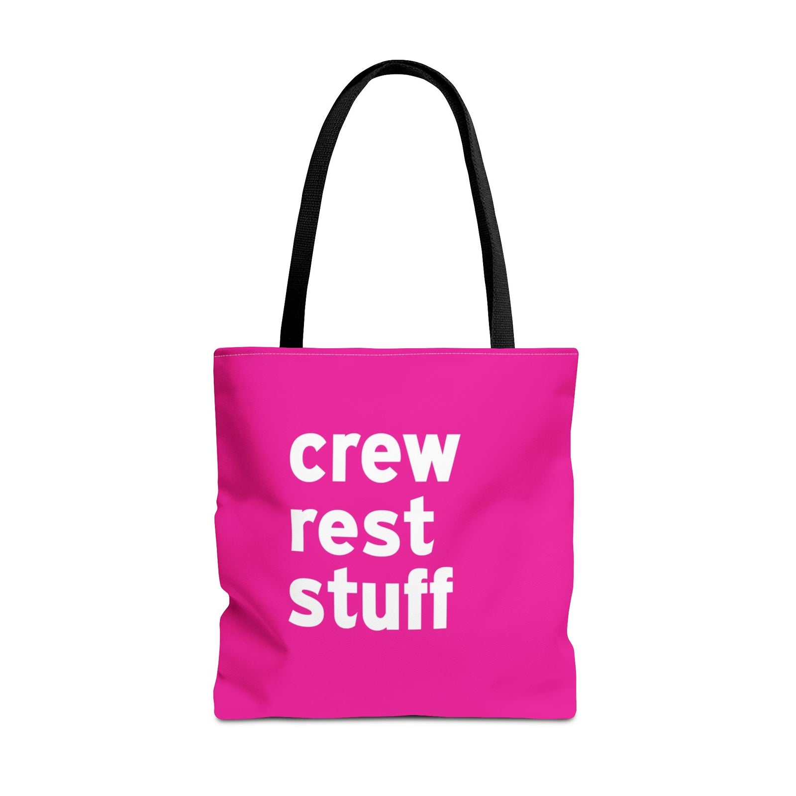 Crew Rest Stuff Tote Bag — Printed Green Travel Tote