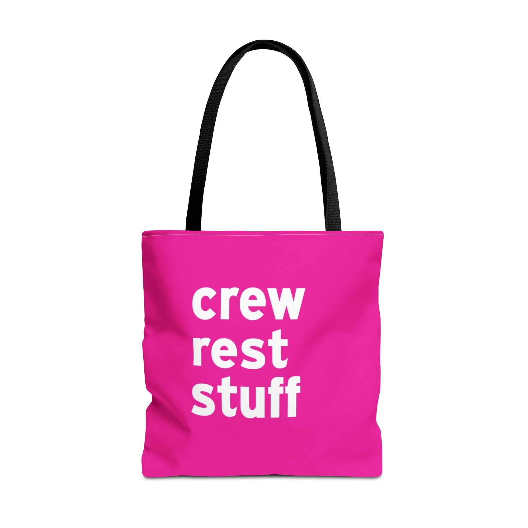 Crew Rest Stuff Tote Bag — Printed Green Travel Tote