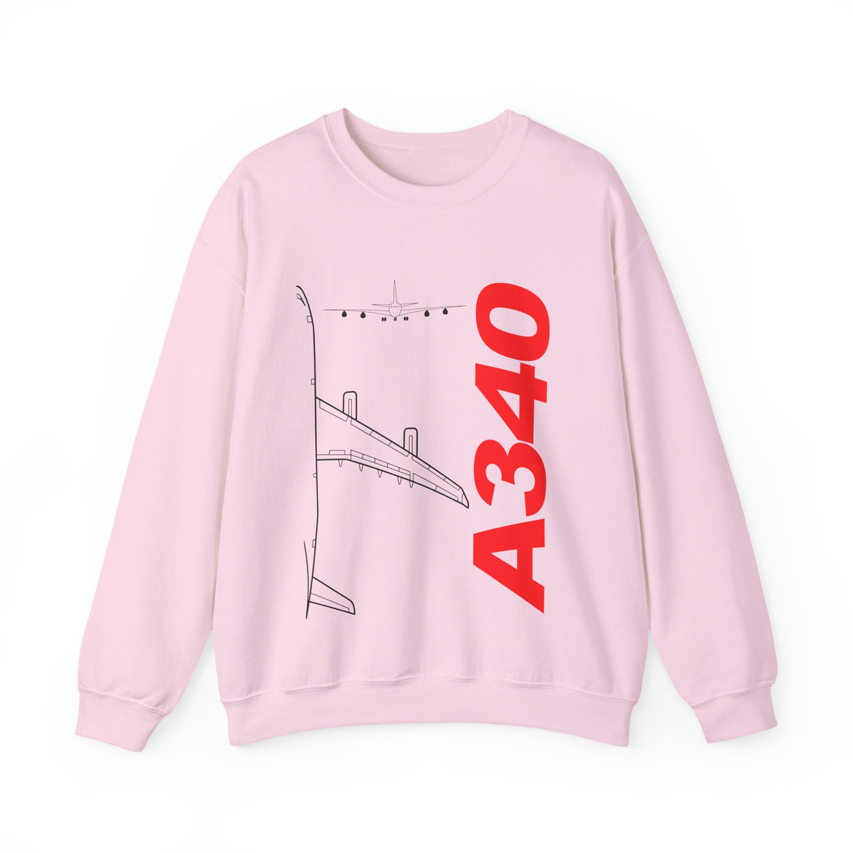 Airbus A340 Crewneck Sweatshirt - Travel Inspiring Cozy Apparel