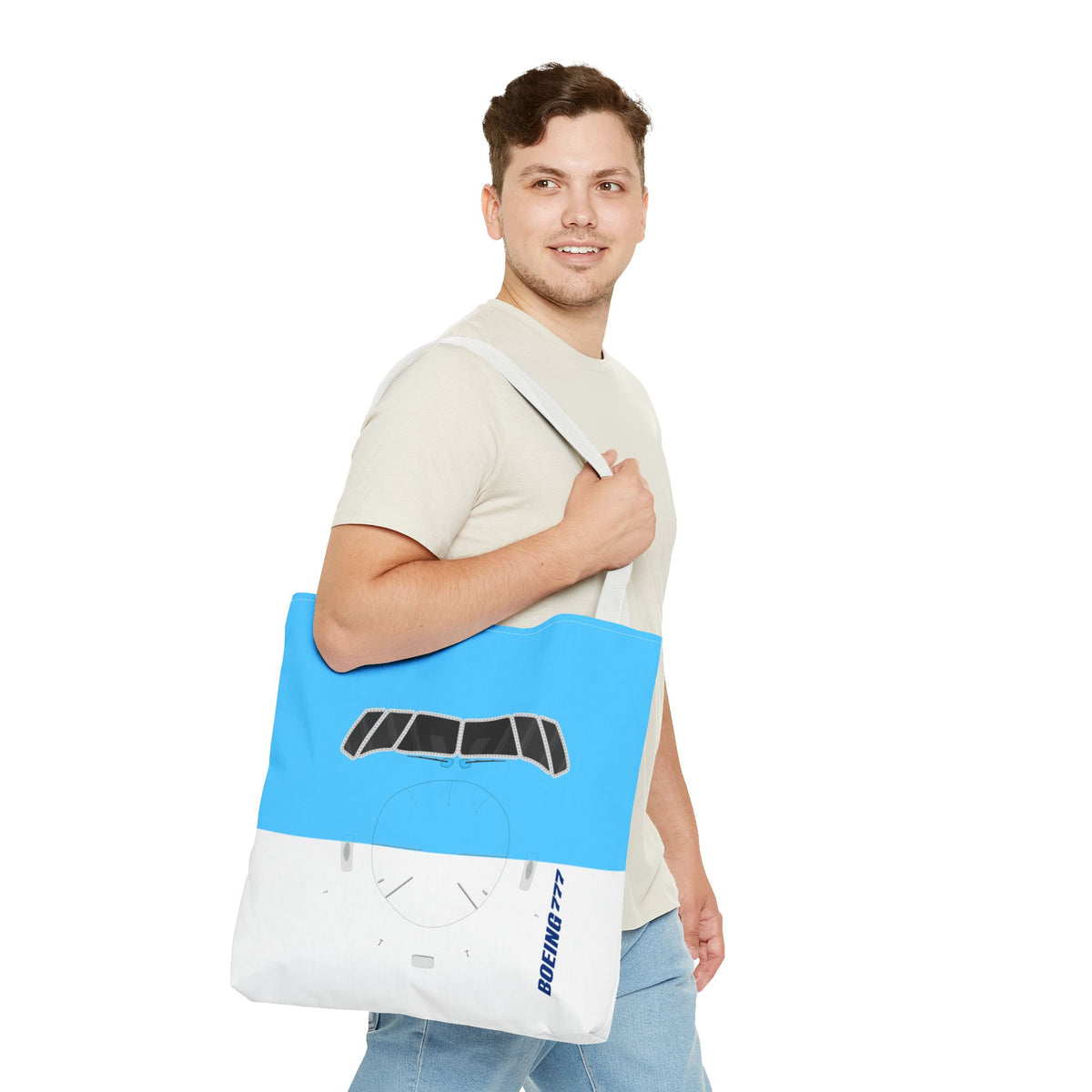 787 Tote Bag — Printed Green Travel Tote