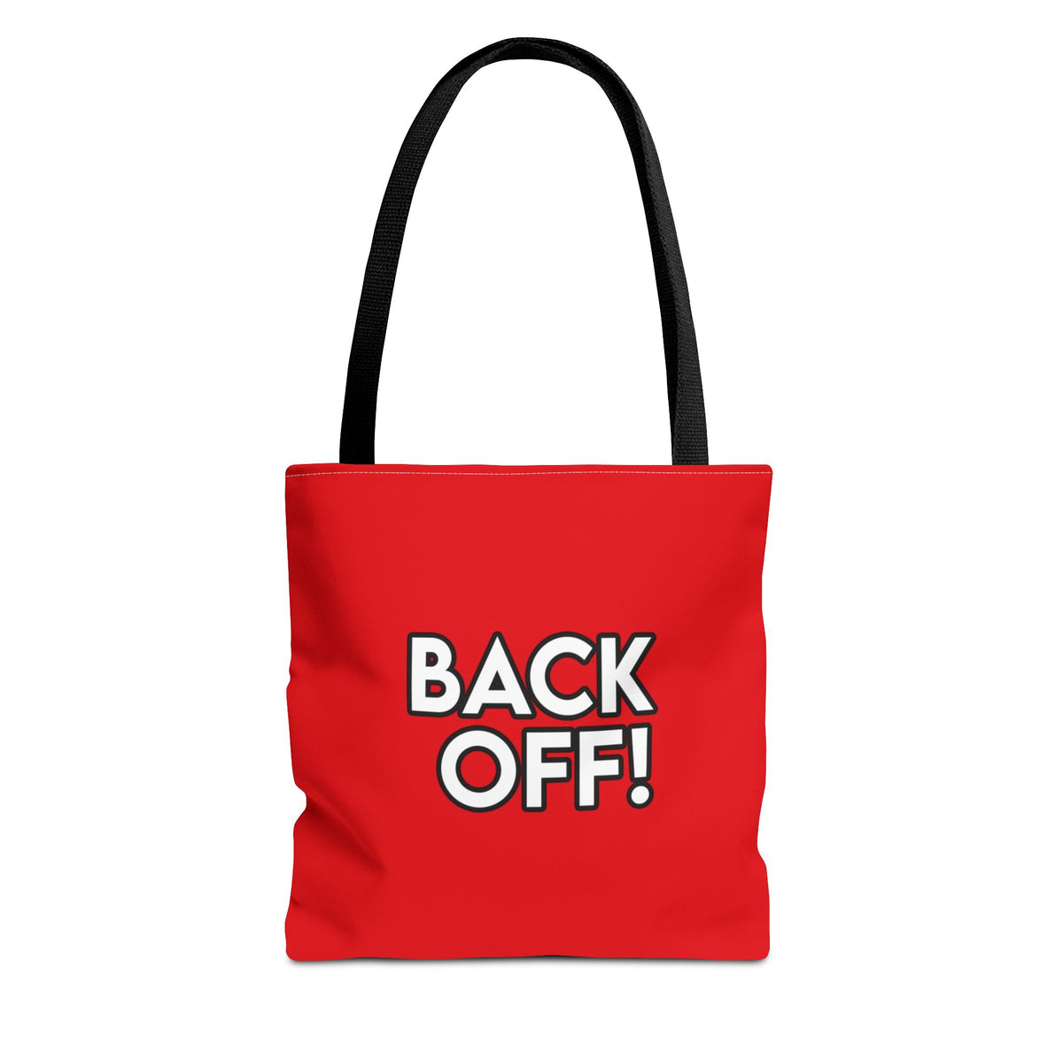 Back Off! Tote Bag — Printed Green Travel Tote