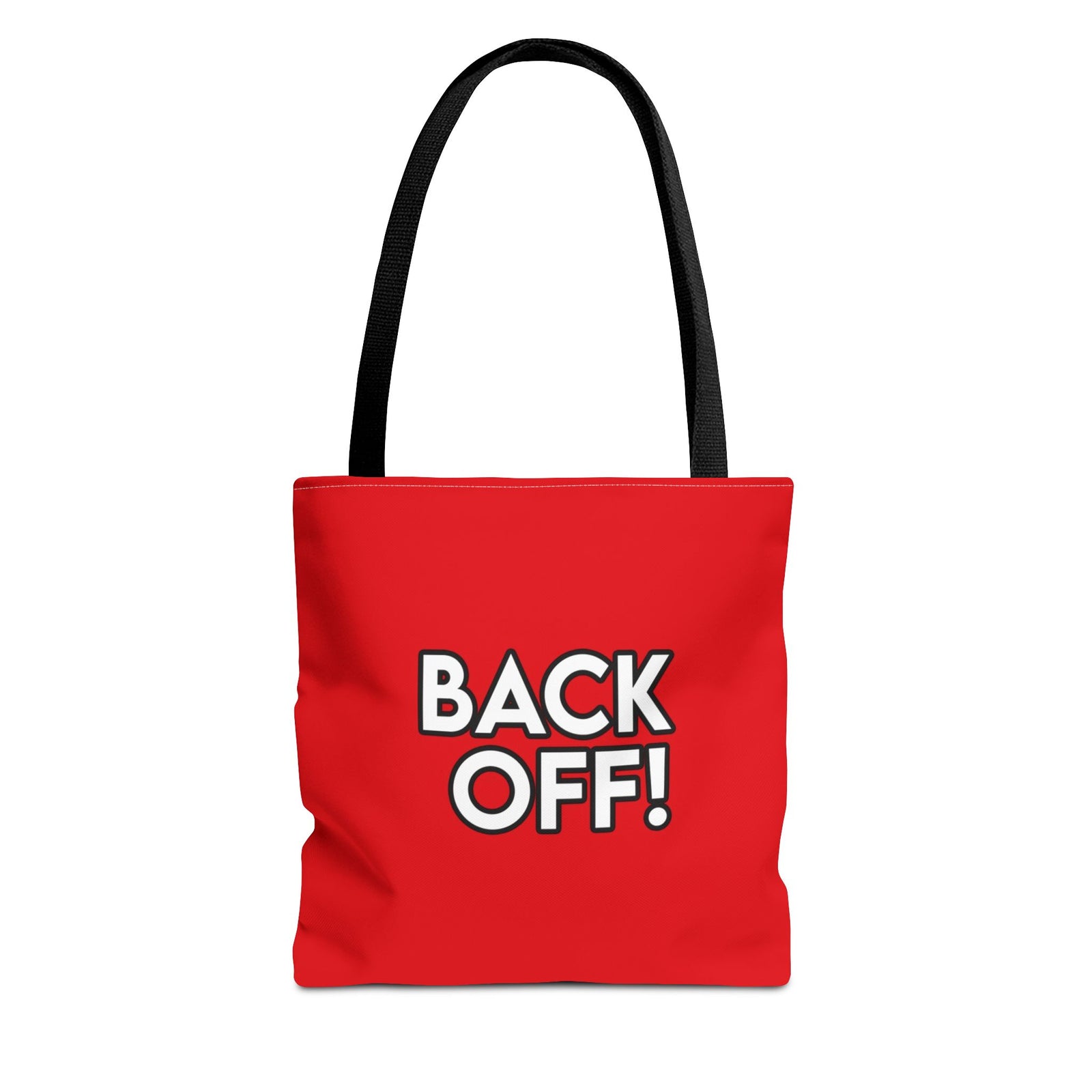 Back Off! Tote Bag — Printed Green Travel Tote