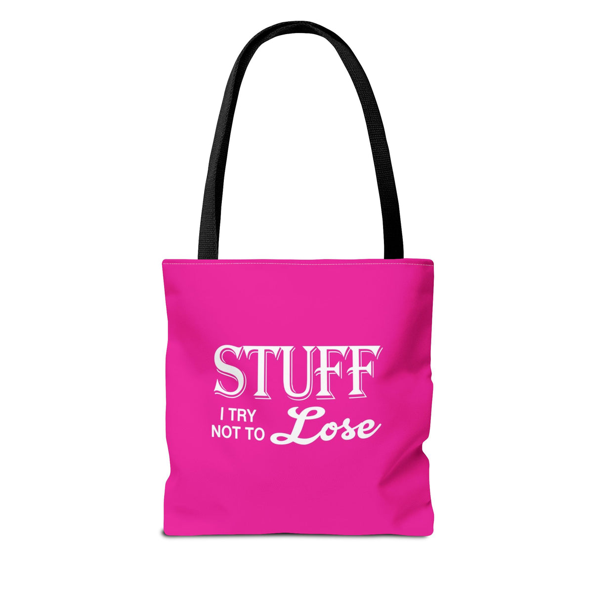 Stuff I Try Not To Lose Tote Bag — Printed Green Travel Tote