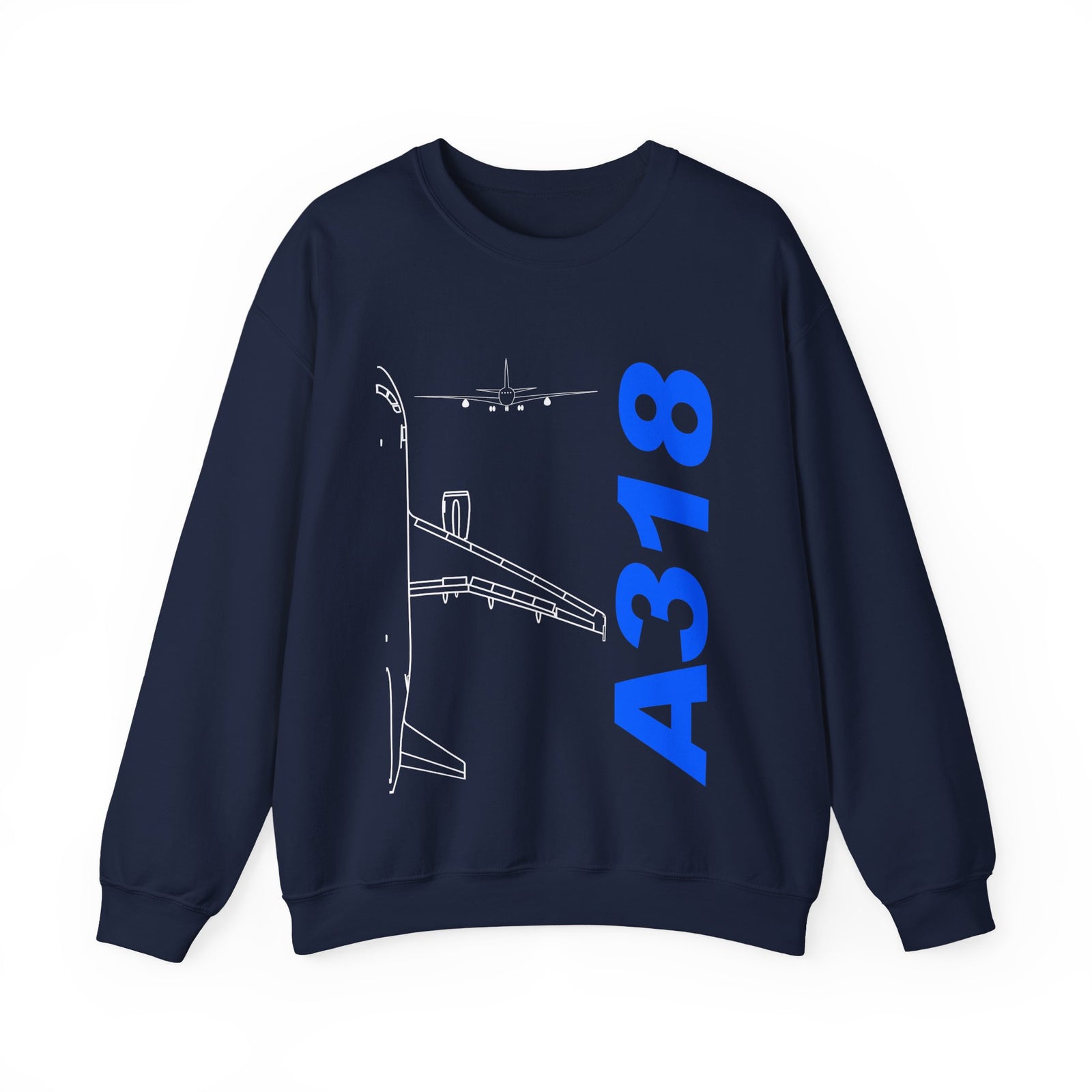 Airbus A318 Crewneck Sweatshirt - Travel Inspiring Cozy Apparel